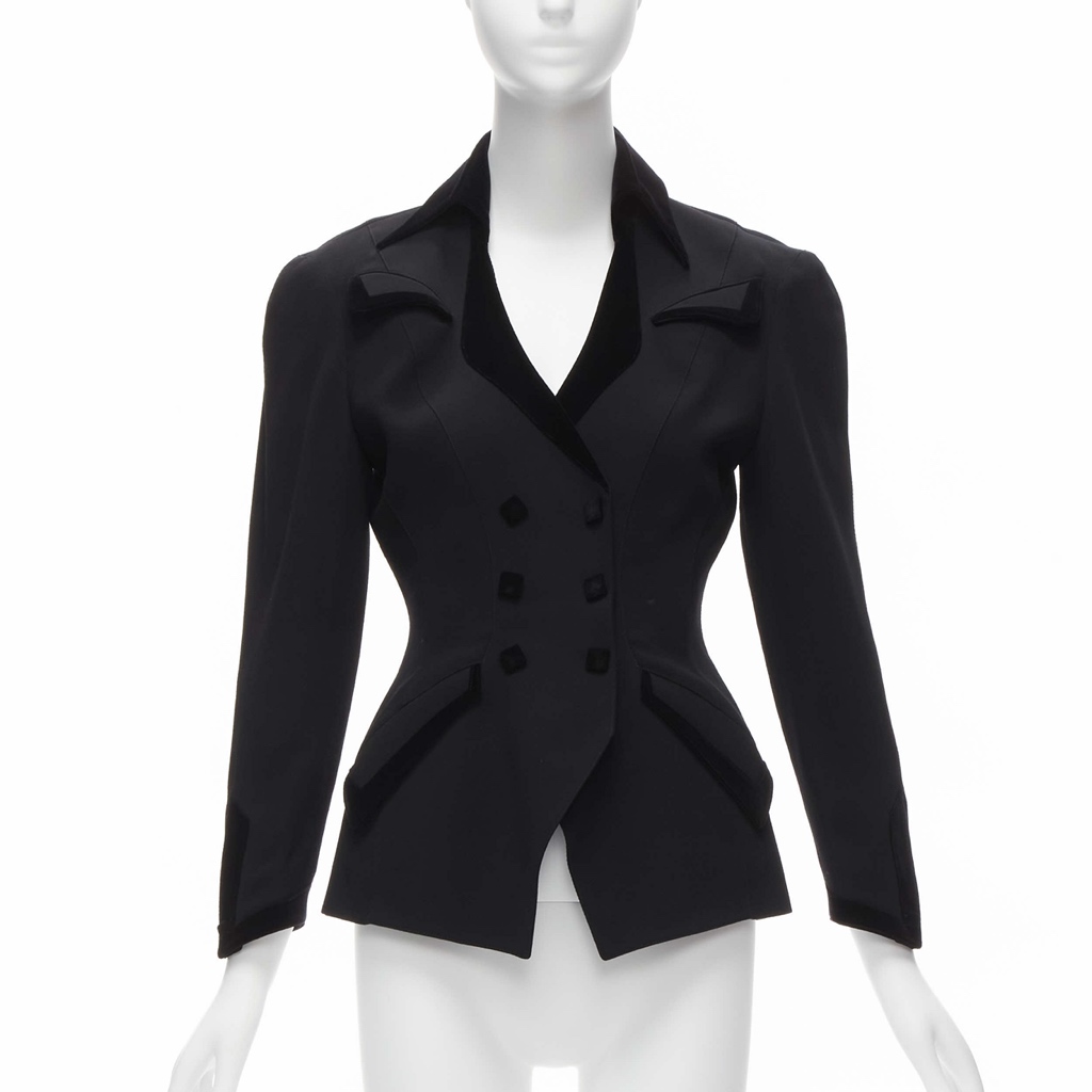 Thierry Mugler Velvet Peplum Blazer