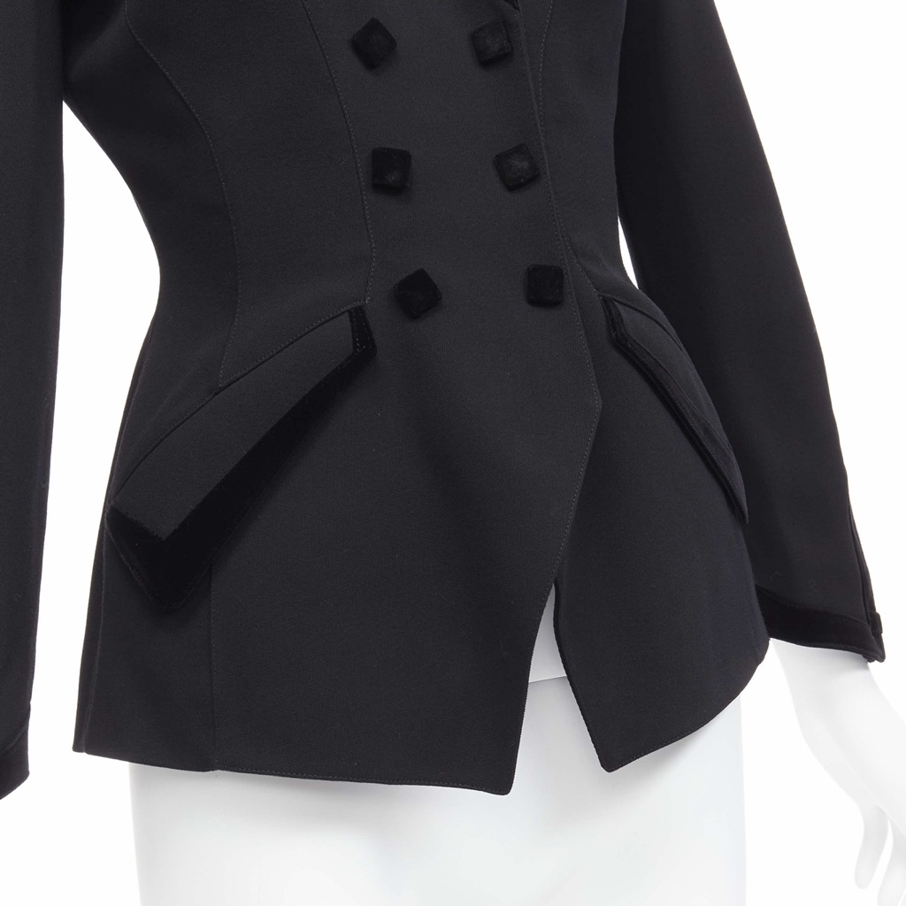 Thierry Mugler Velvet Peplum Blazer - Back view