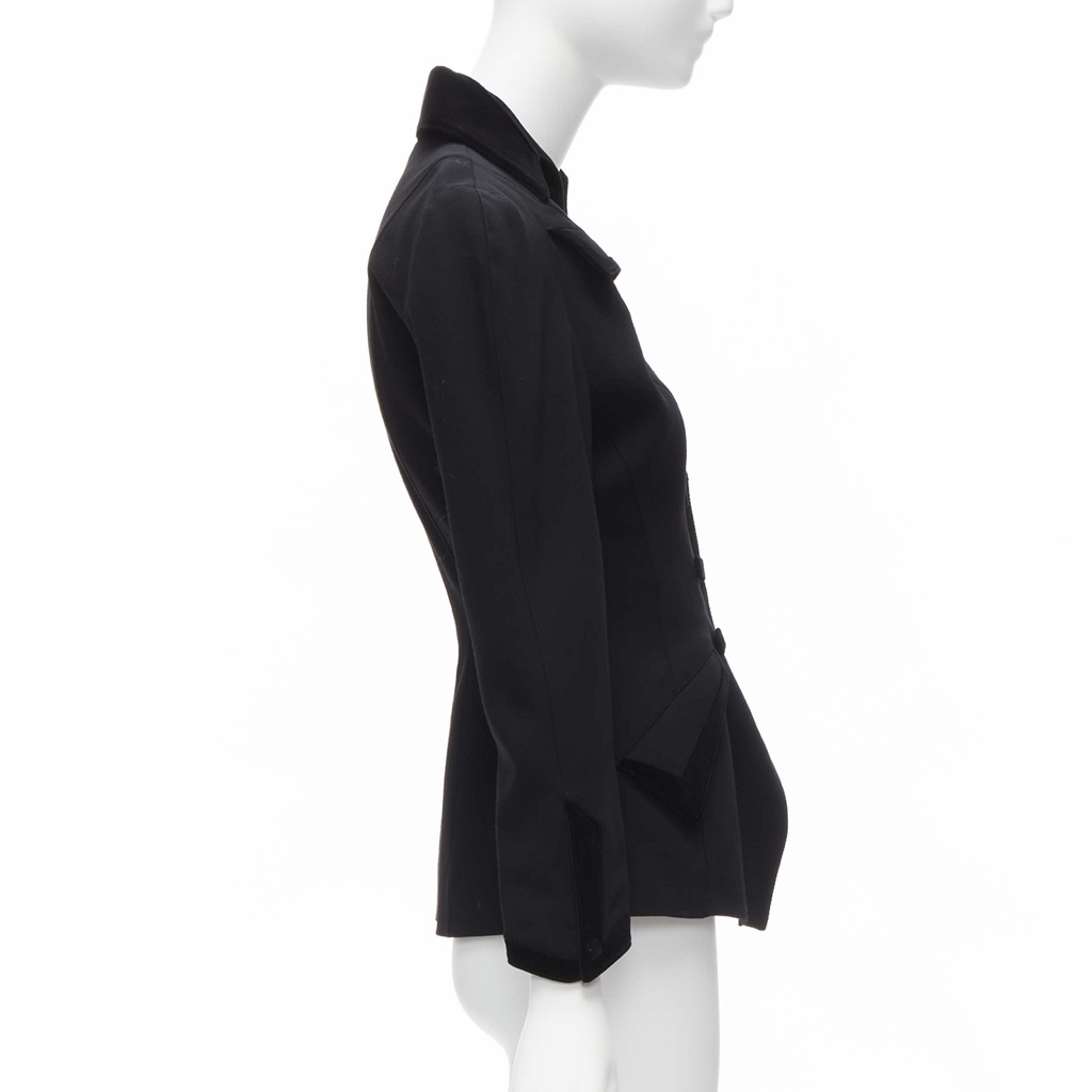 Thierry Mugler Velvet Peplum Blazer - Side view
