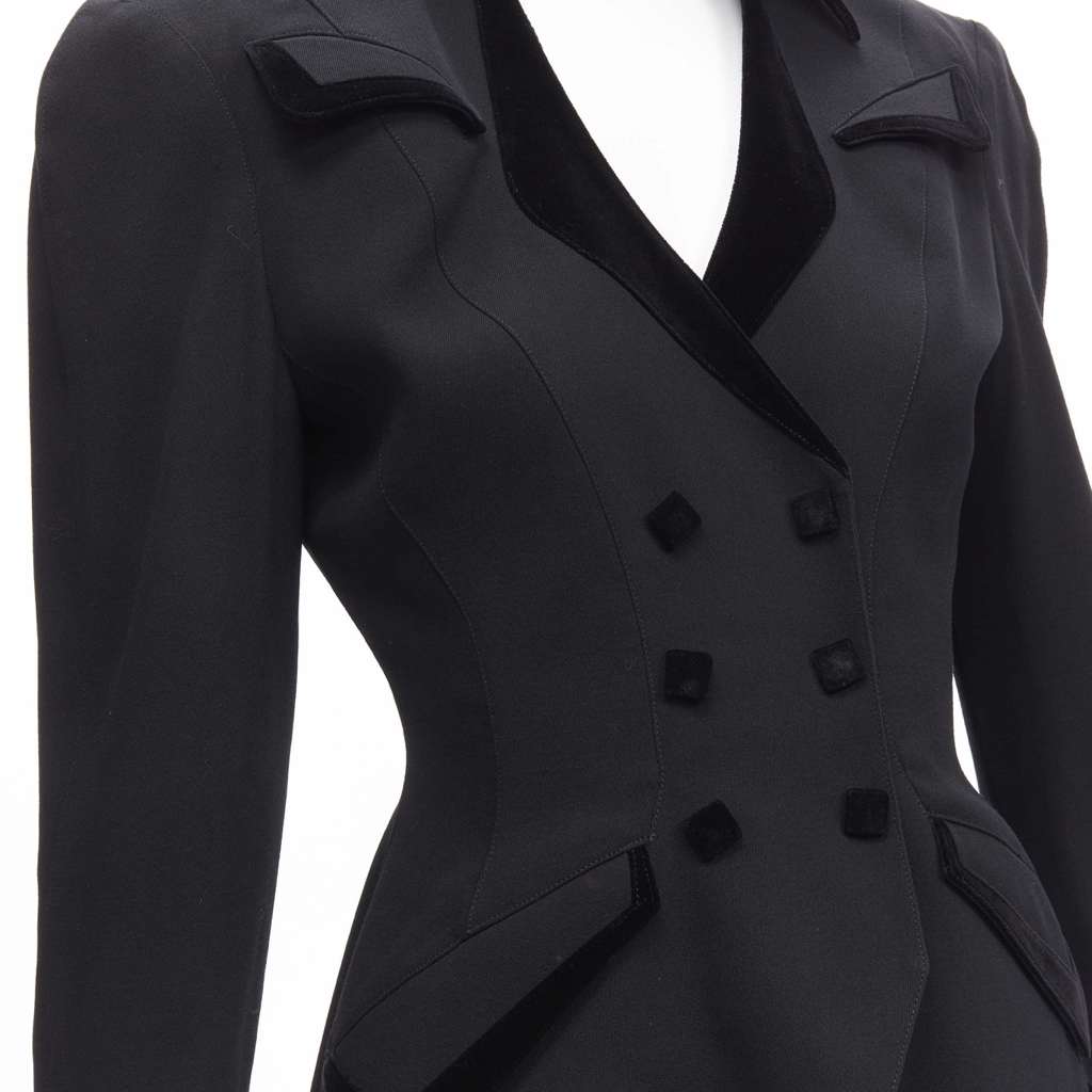 Thierry Mugler Velvet Peplum Blazer - Image 10