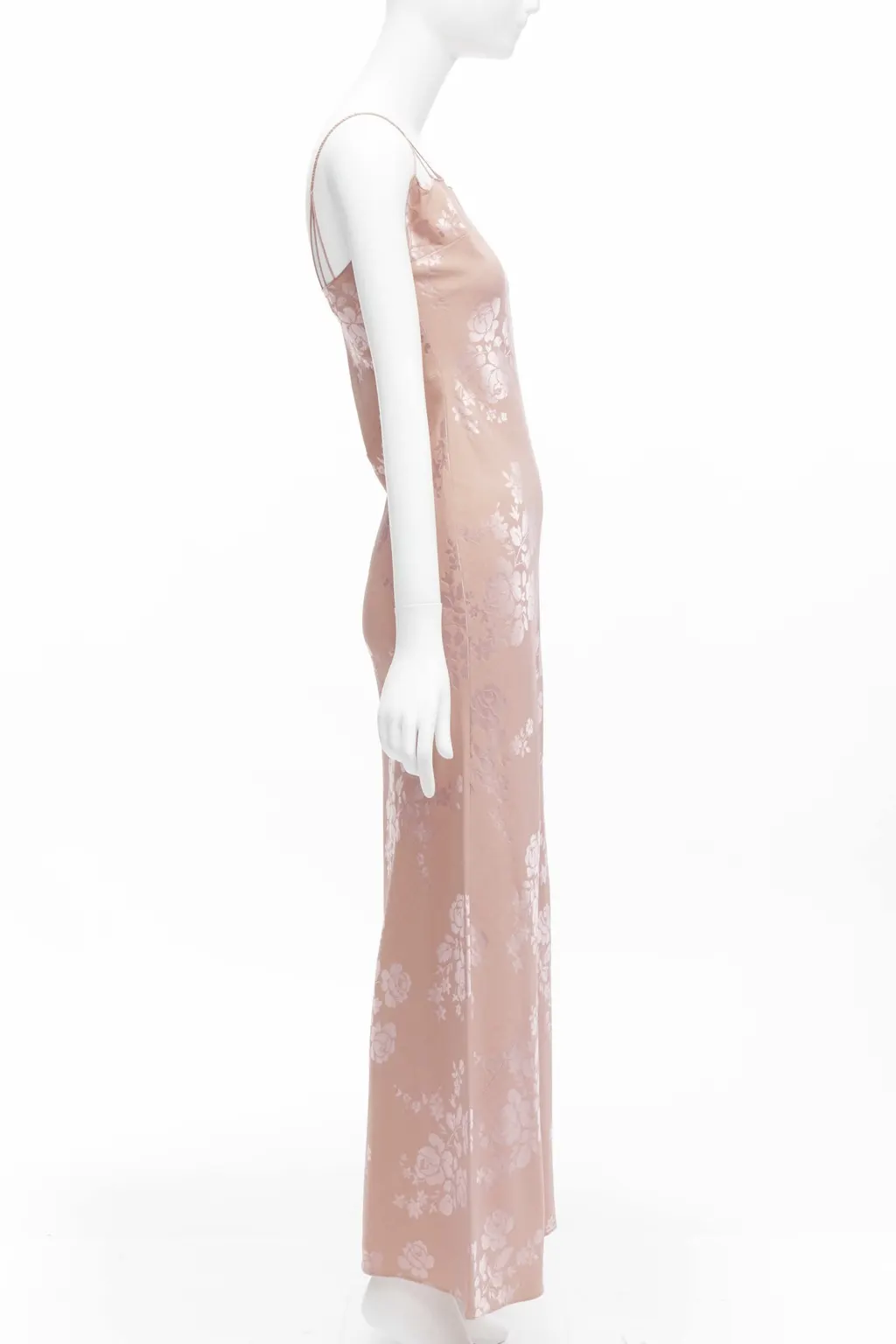 Dior Floral Jacquard Dress Pink Wool Never worn - Model View