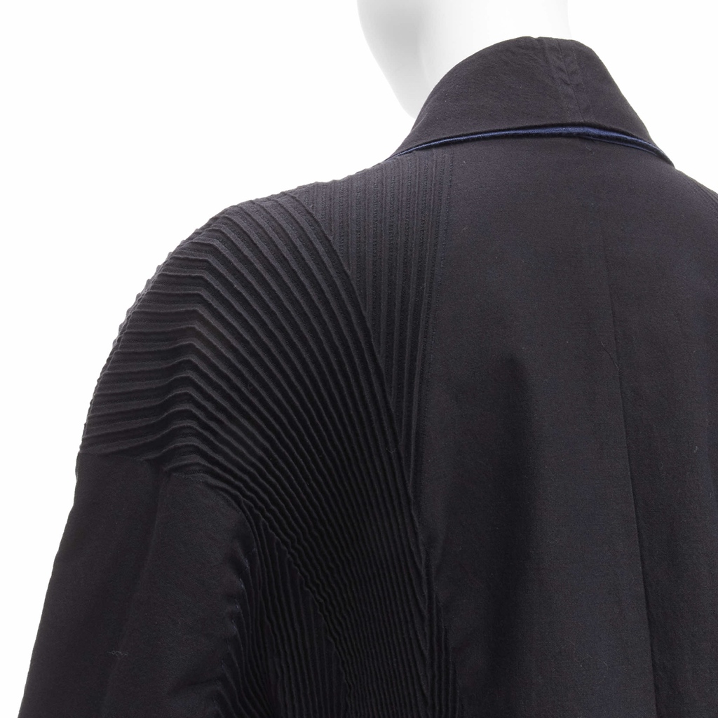 Issey Miyake Blue Pleated Coat - Image 10