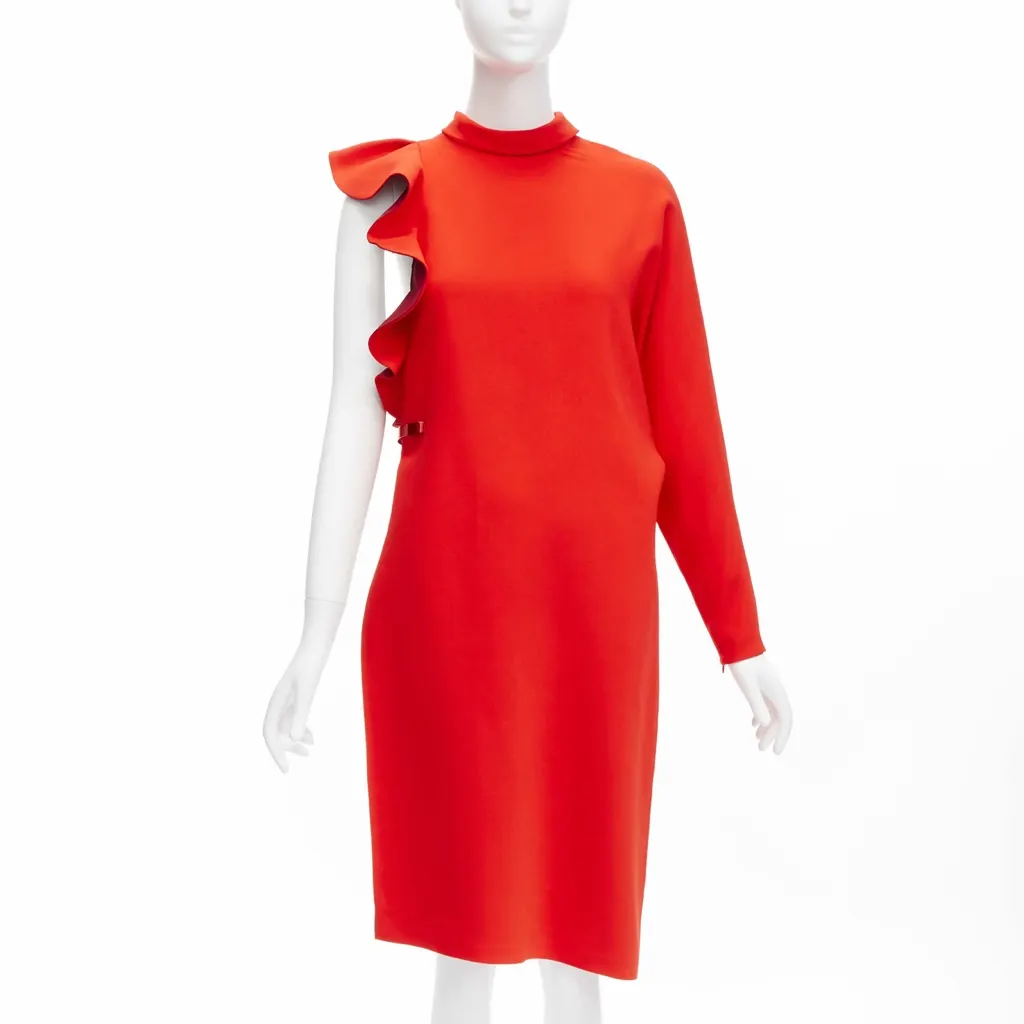 Givenchy Metal Ruffle Tunic Red Never worn - Inside View