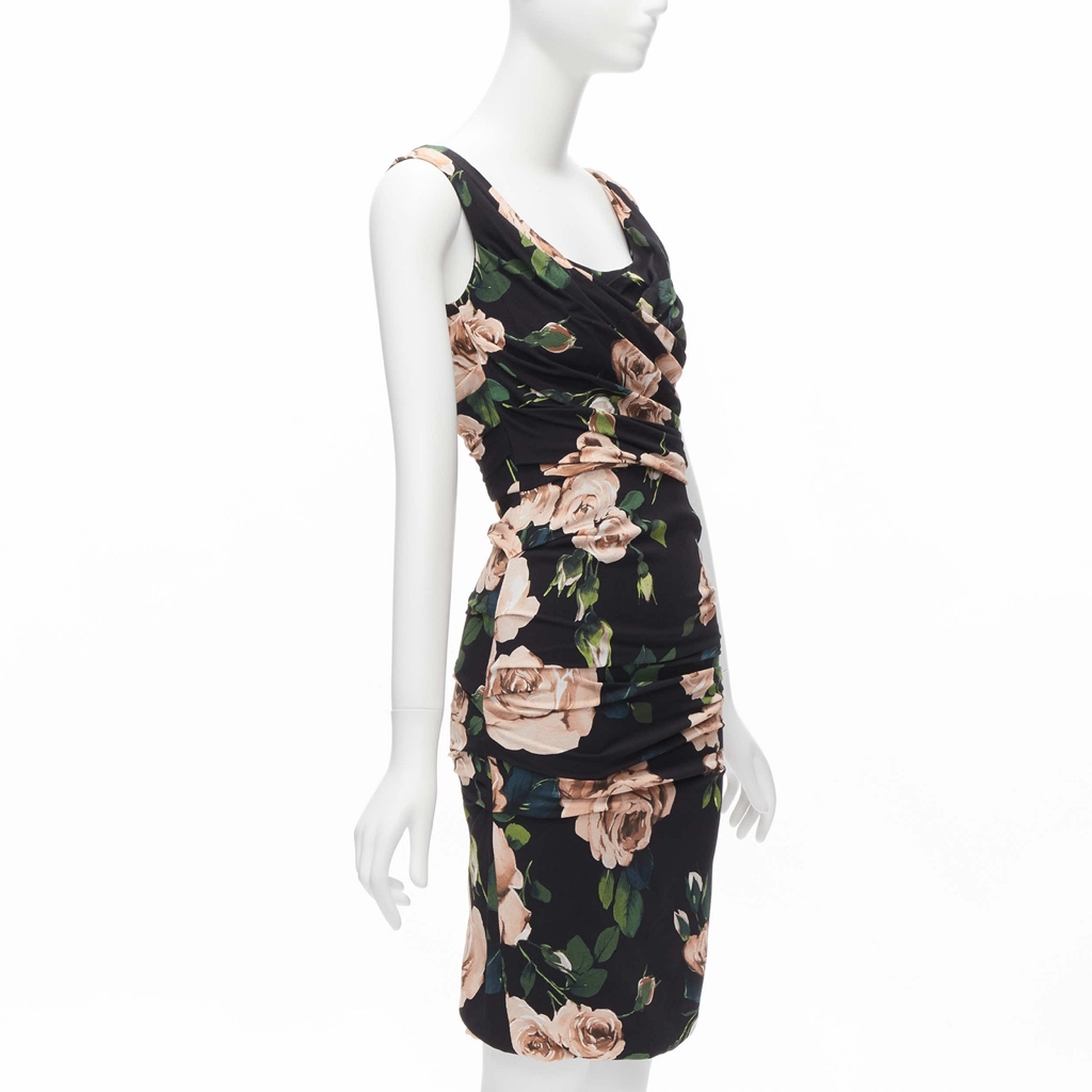 Dolce & Gabbana Rose Silk Dress - Image 6