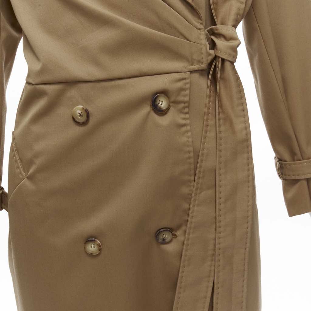 Max Mara Tan Wrap Trench Coat - Back view