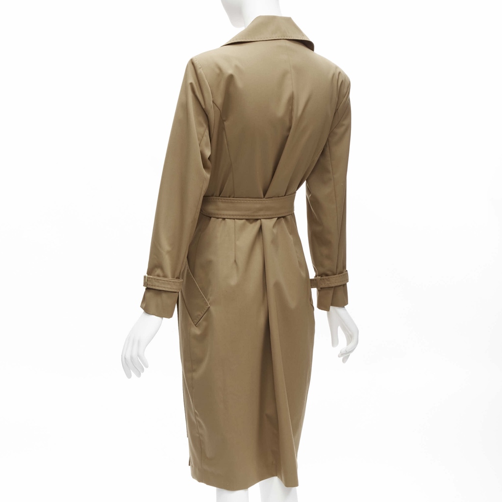 Max Mara Tan Wrap Trench Coat - Side view