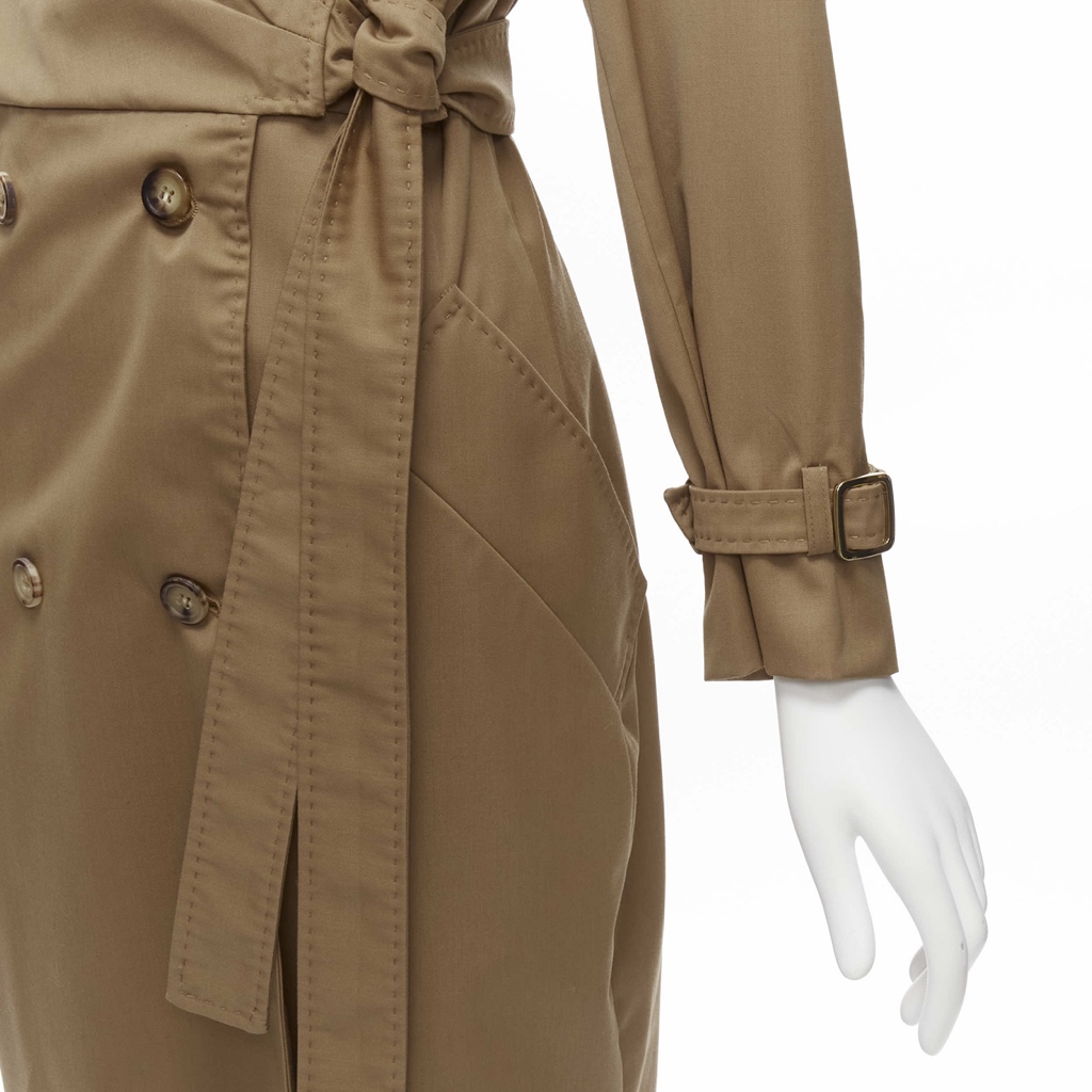 Max Mara Tan Wrap Trench Coat - Image 10