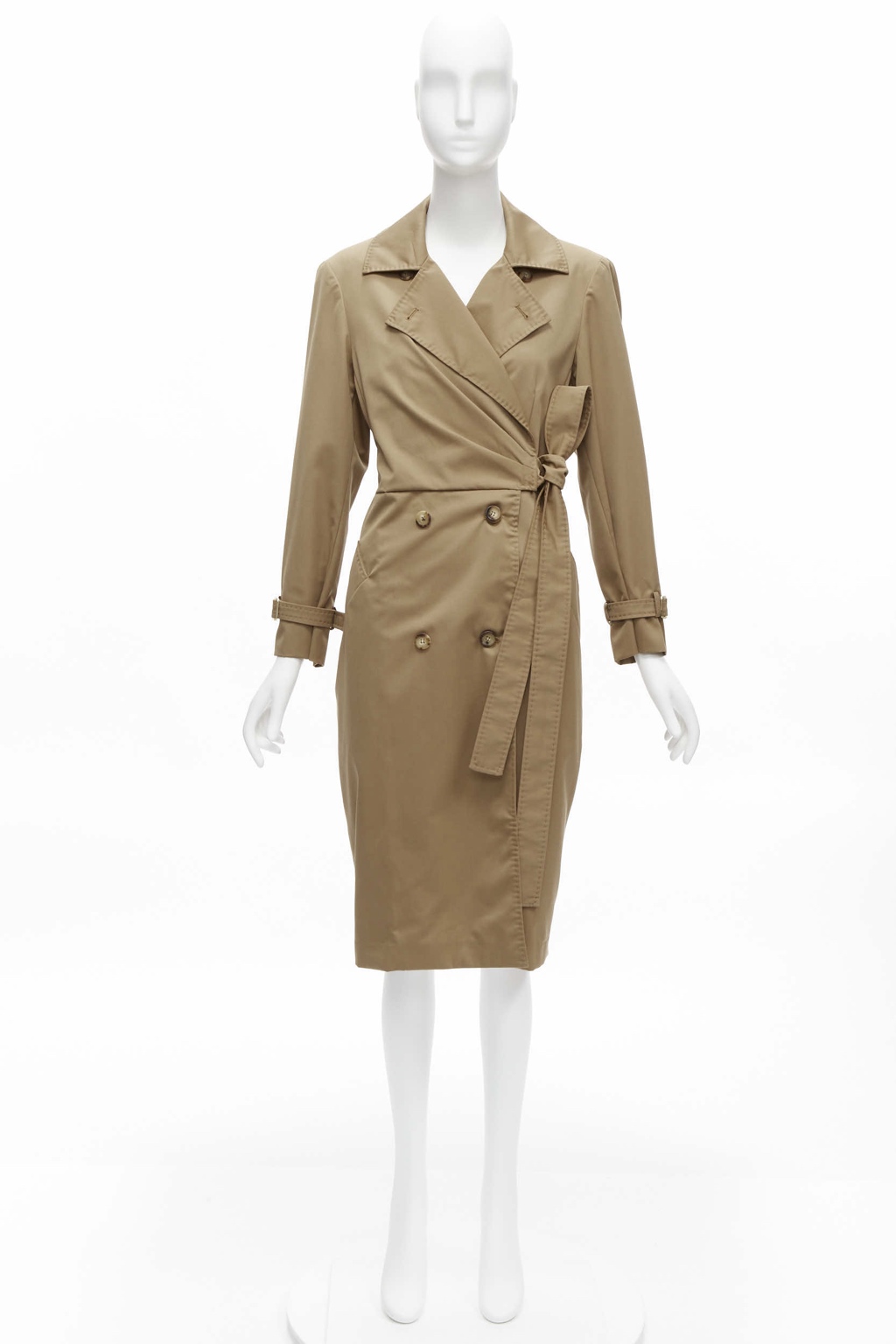 Max Mara Tan Wrap Trench Coat - Image 12