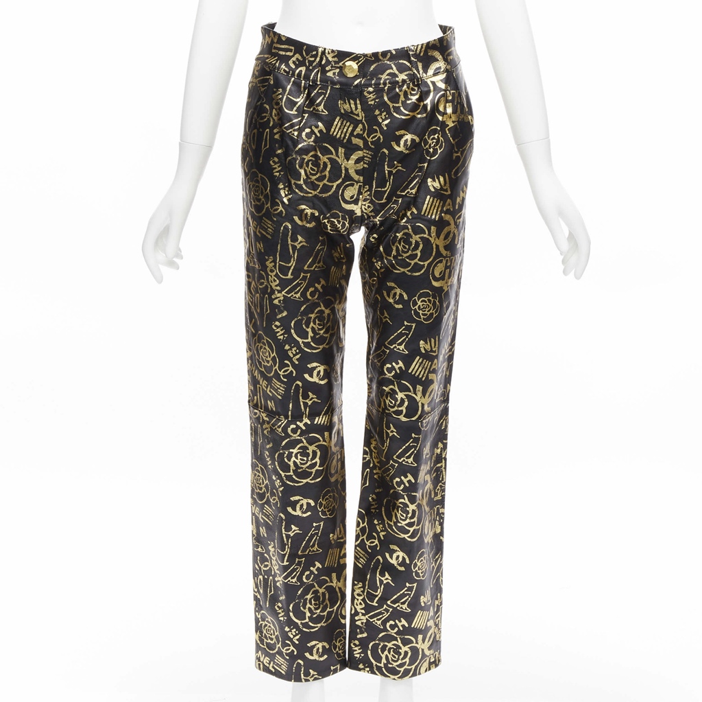 Chanel Graffiti Leather Pants