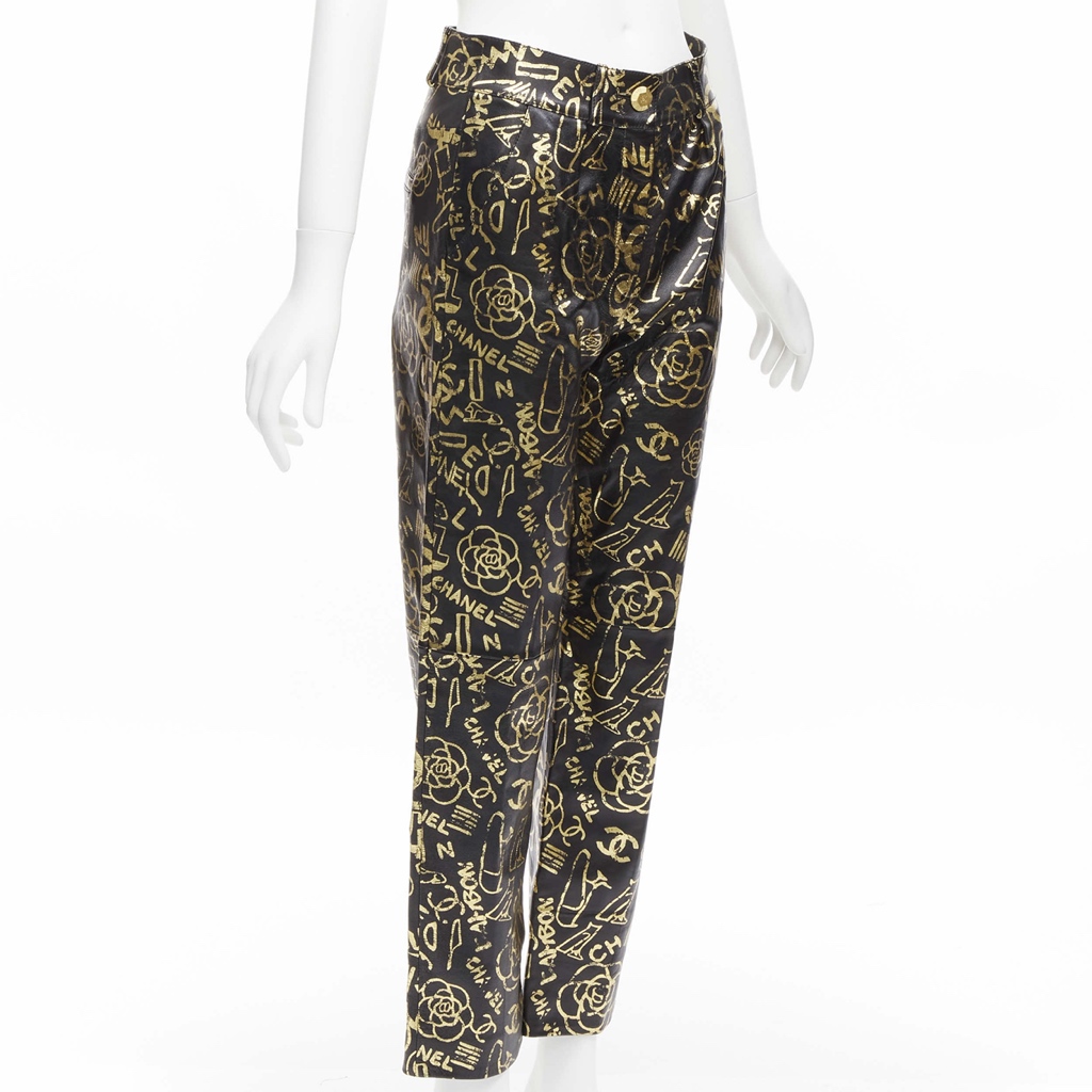 Chanel Graffiti Leather Pants - Image 6