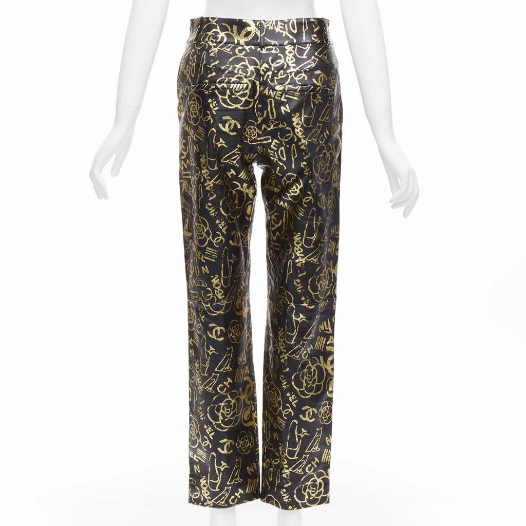 Chanel Graffiti Leather Pants - Side view