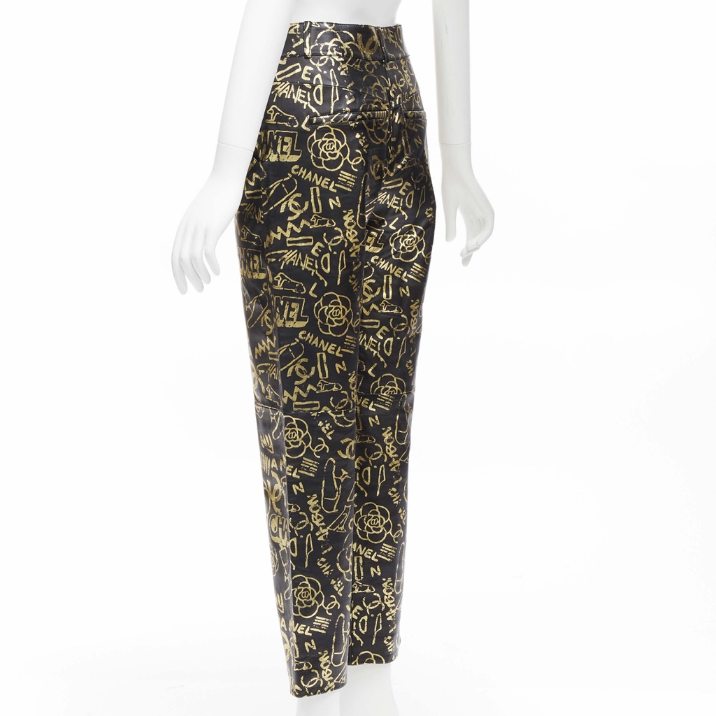 Chanel Graffiti Leather Pants - Detail 1