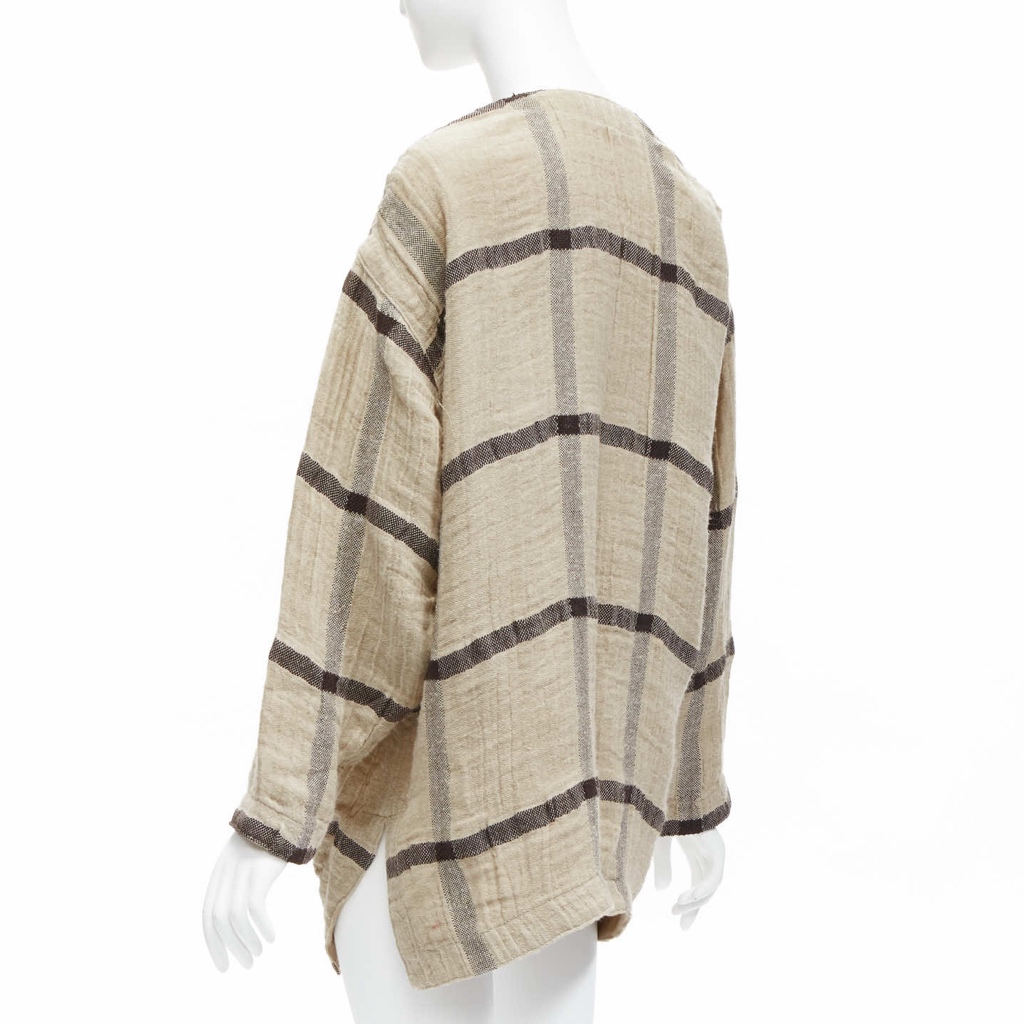 Issey Miyake Beige Crinkle Coat - Detail 1