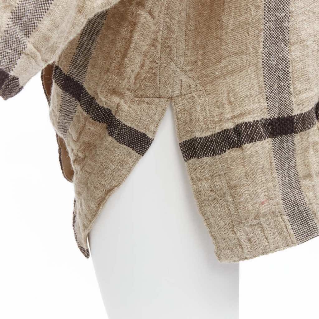 Issey Miyake Beige Crinkle Coat - Image 10