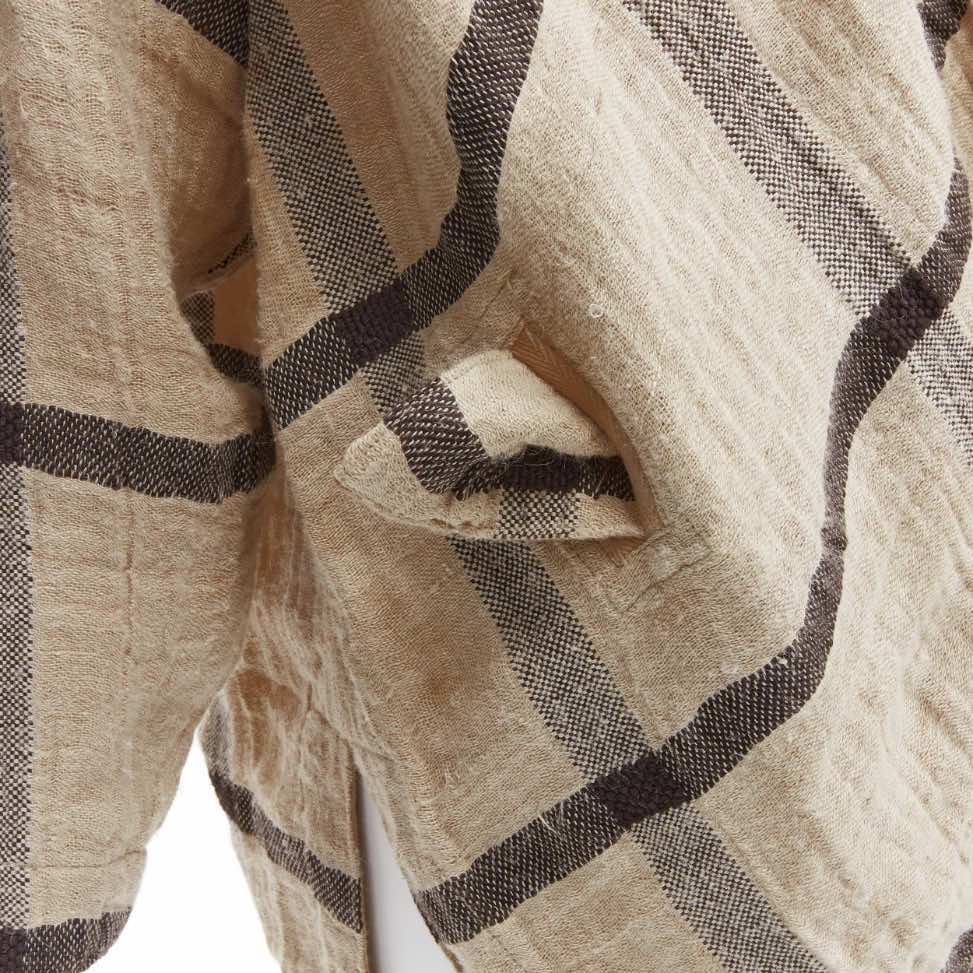 Issey Miyake Beige Crinkle Coat - Image 11