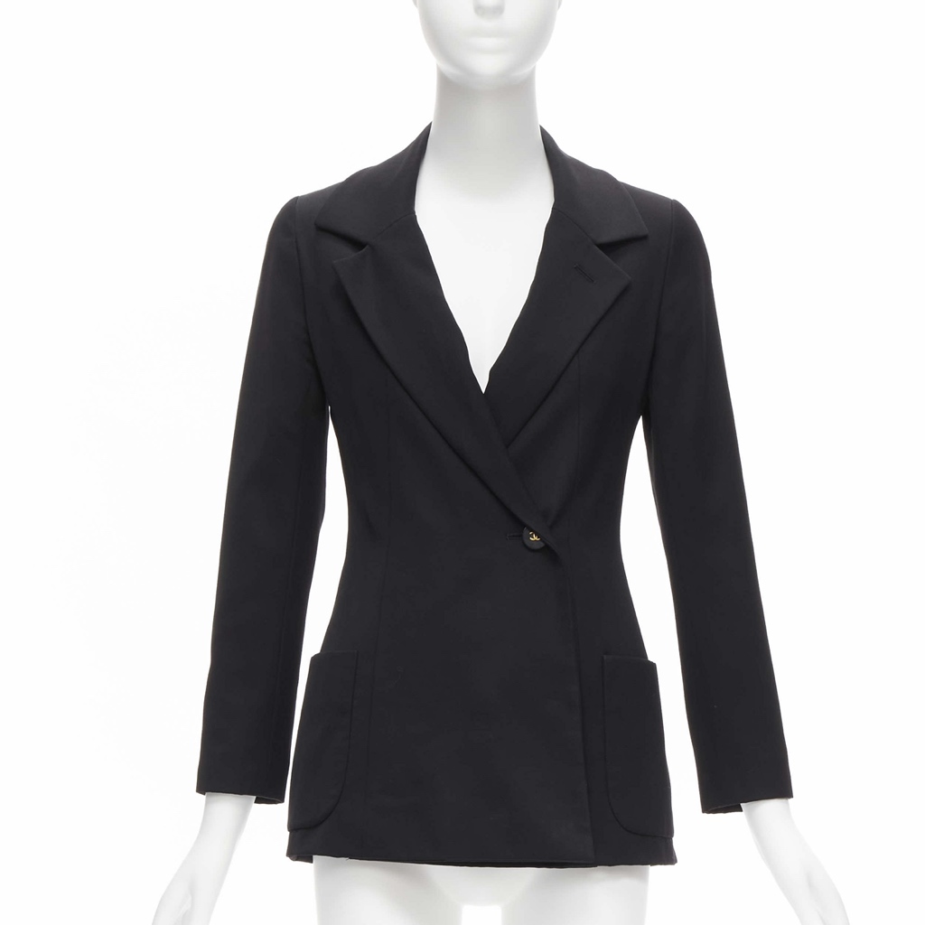 Chanel Black Monogram Blazer