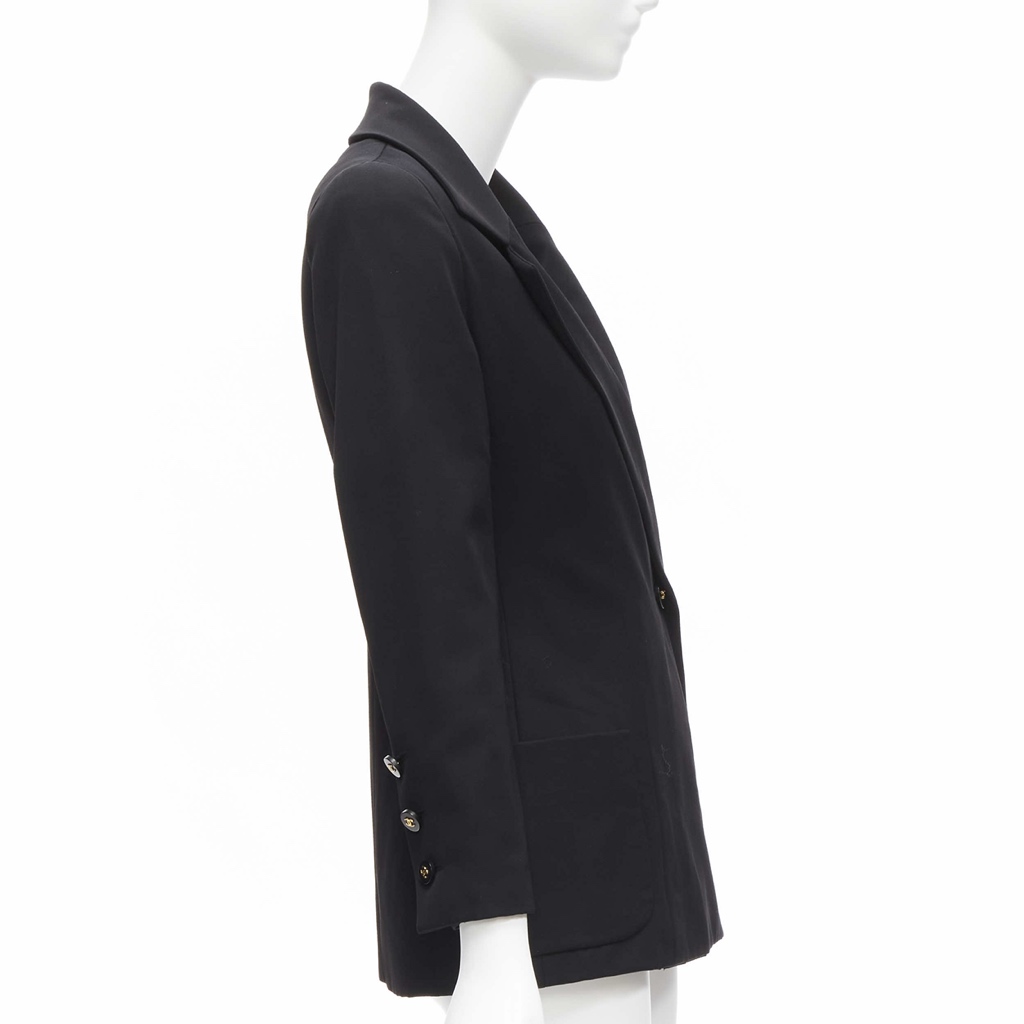 Chanel Black Monogram Blazer - 4