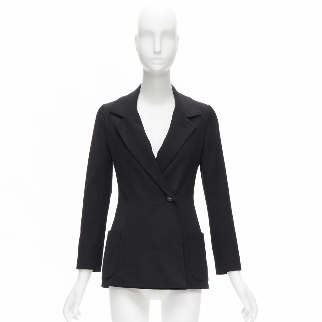 Chanel Black Monogram Blazer - Image 12
