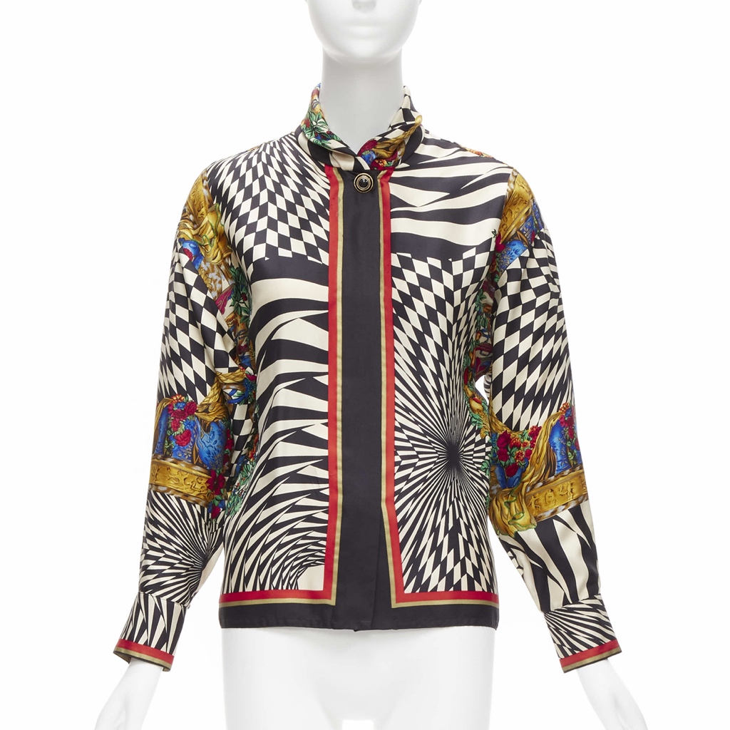 Gianni Versace Graphic Collar Shirt