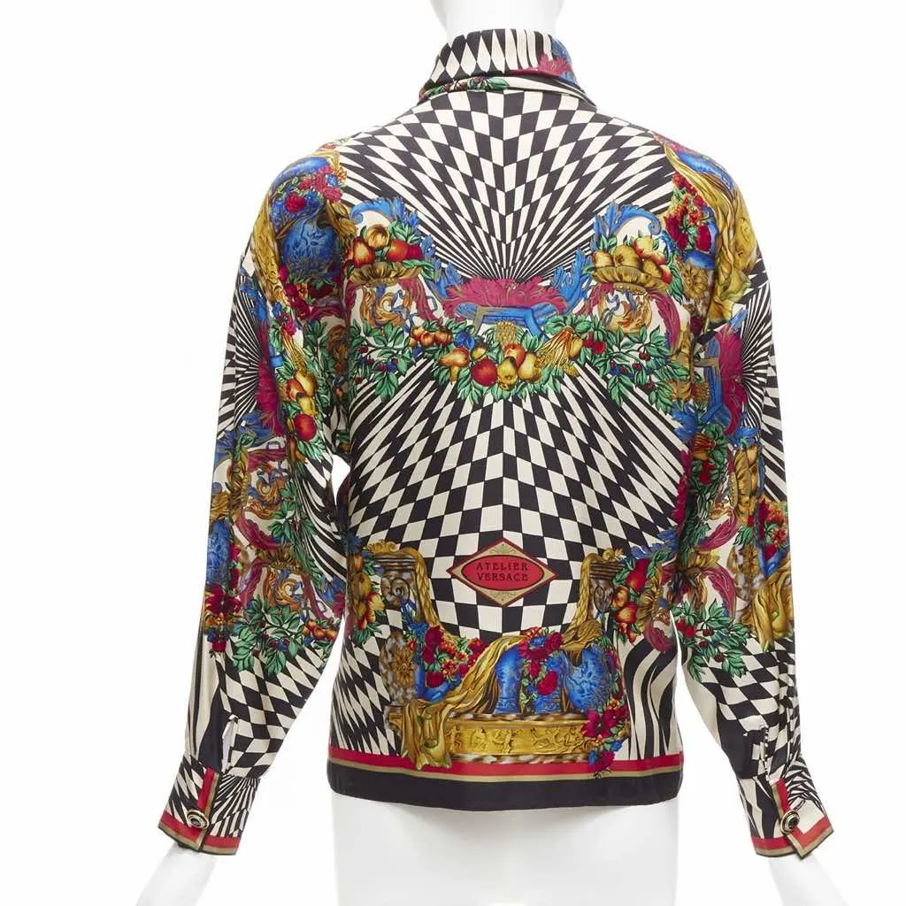 Gianni Versace Graphic Collar Shirt MultiColor Silk Fair - Box View