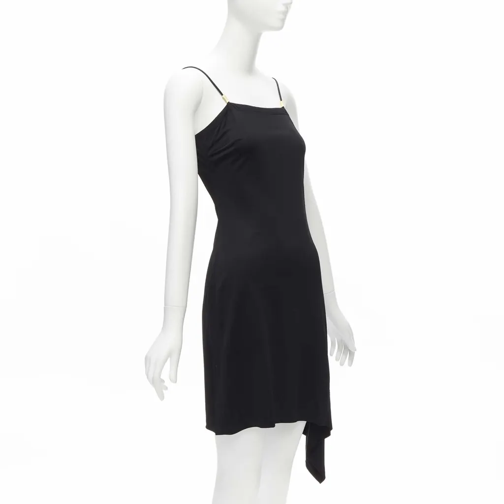 Gianni Versace Logo Charm Dress Black Very good - Inside View
