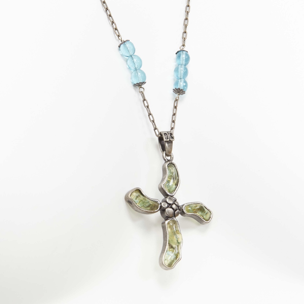 Dolce & Gabbana Emerald Cross Necklace - Back view