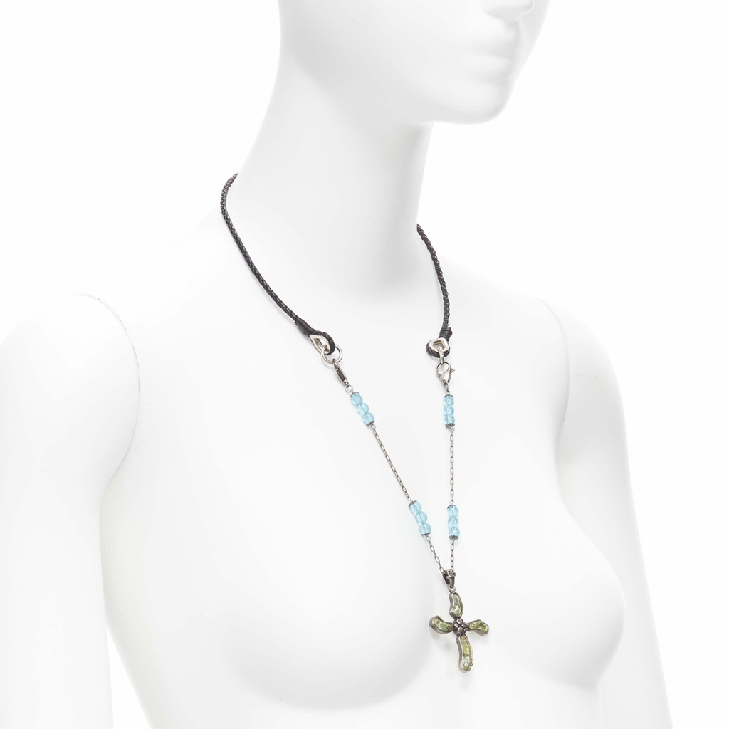 Dolce & Gabbana Emerald Cross Necklace - Image 6
