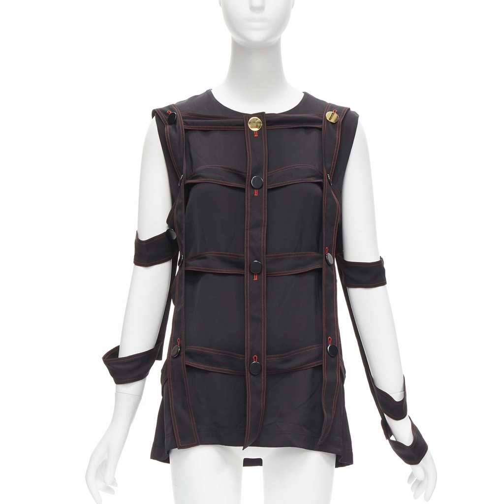 Celine Grid Harness Top