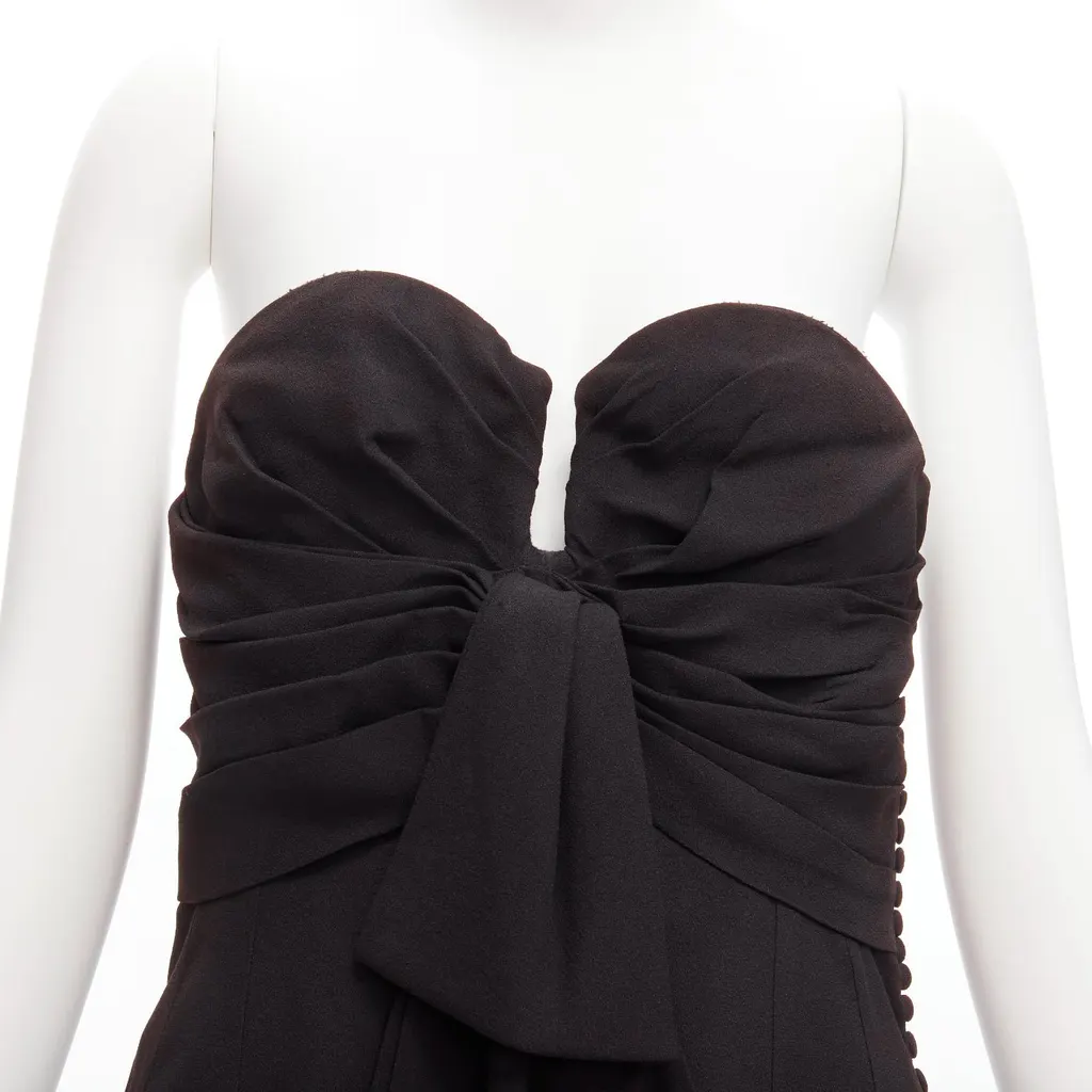 Dior Strapless Goddess Dress Black Polyester Very good - Back View