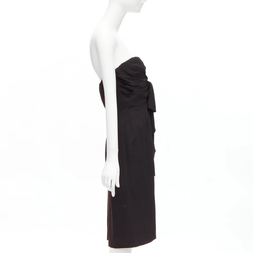 Dior Strapless Goddess Dress Black Polyester Very good - Model View
