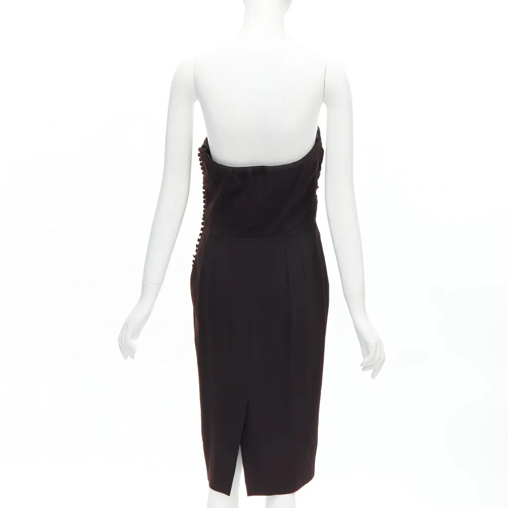 Dior Strapless Goddess Dress Black Polyester Very good - Box View