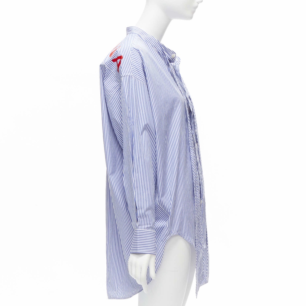 Balenciaga Stripe Oversized Shirt - Side view