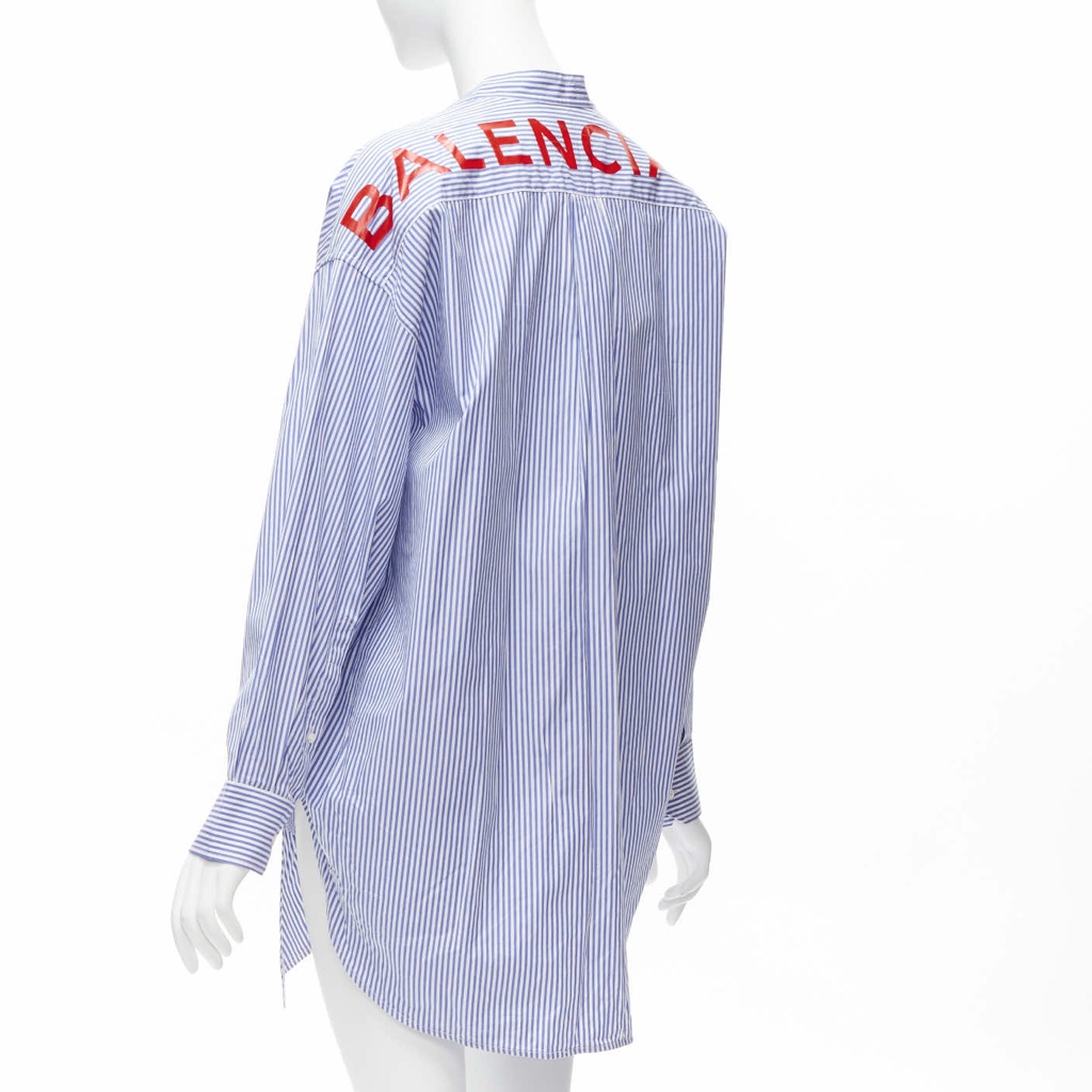 Balenciaga Stripe Oversized Shirt - Detail 1
