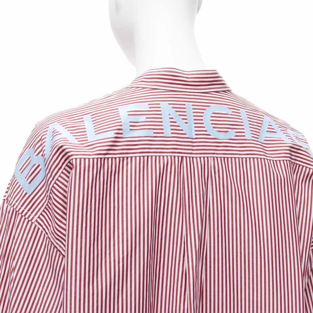 Balenciaga Stripe Oversized Shirt - Back view