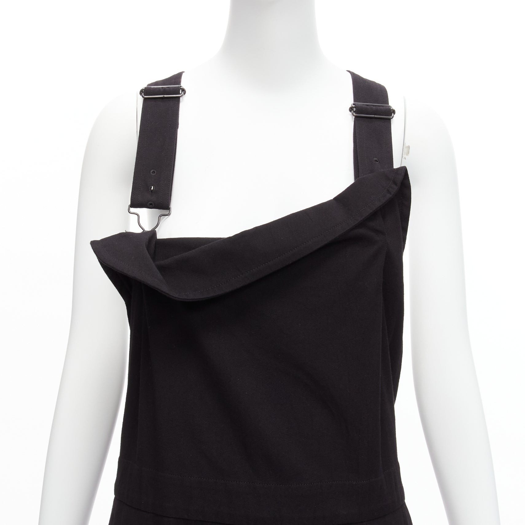 Yohji Yamamoto Button Drop Dungaree - Back view