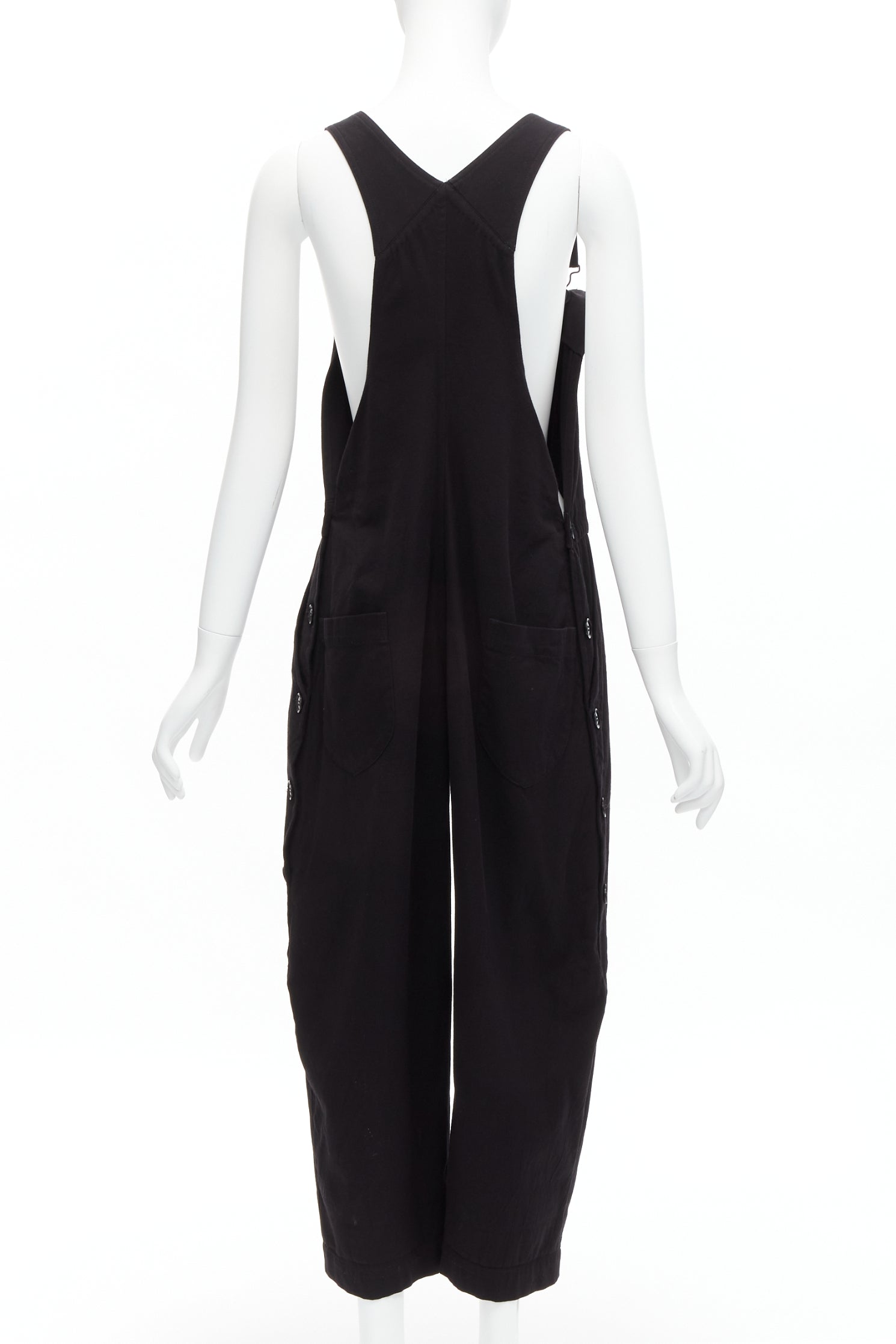 Yohji Yamamoto Button Drop Dungaree - Side view