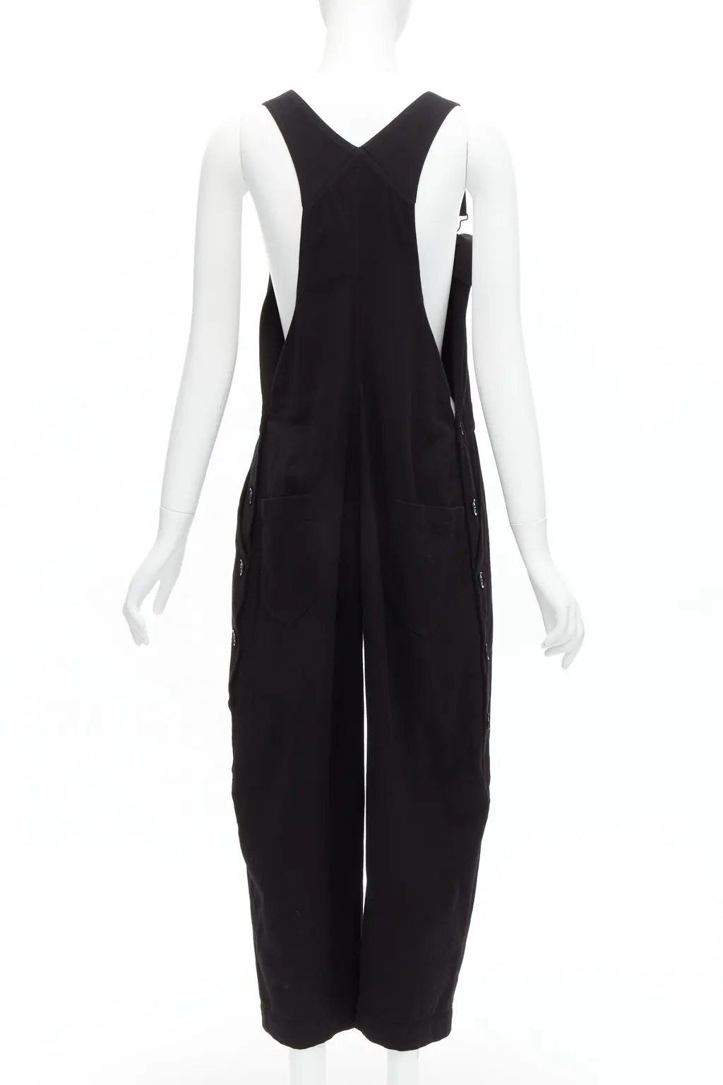 Yohji Yamamoto Button Drop Dungaree Black Cotton Good - Box View