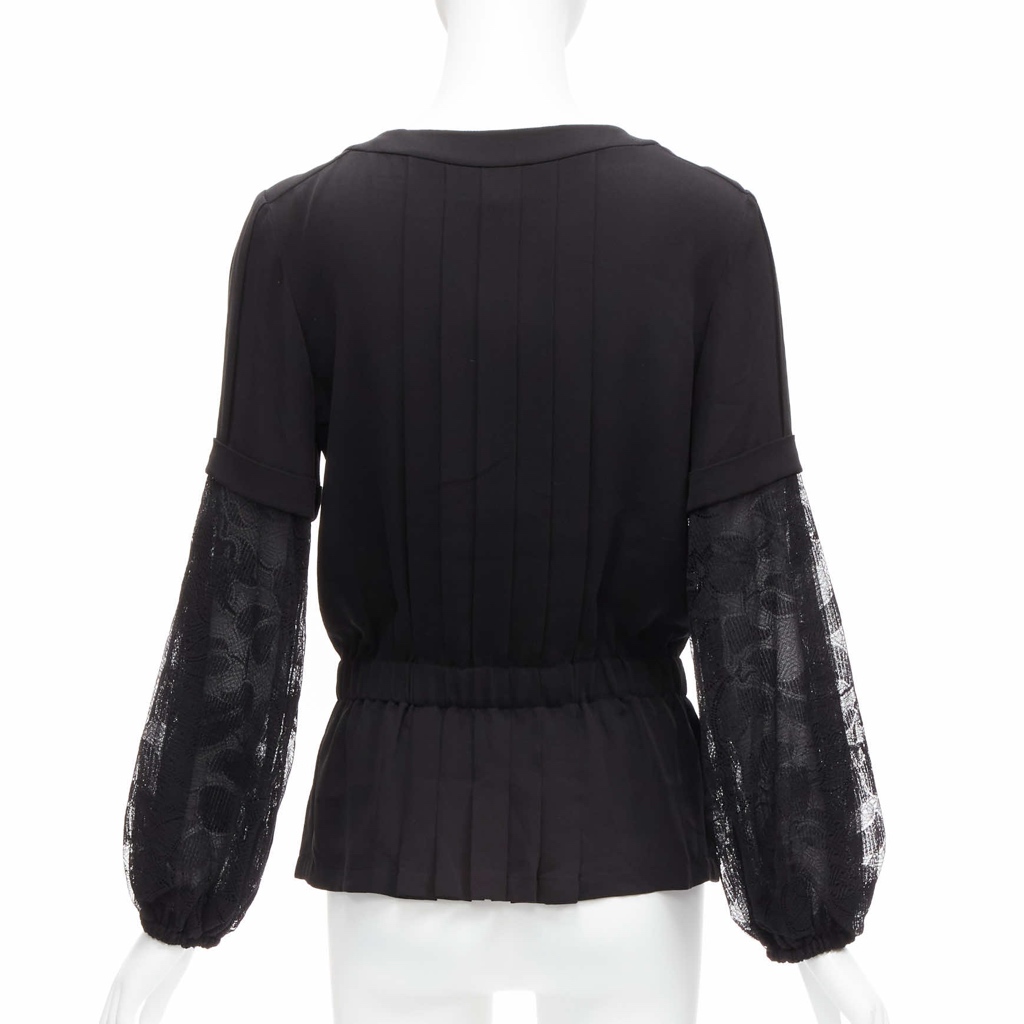 Chanel Floral Lace Pleated Jacket - Detail 2