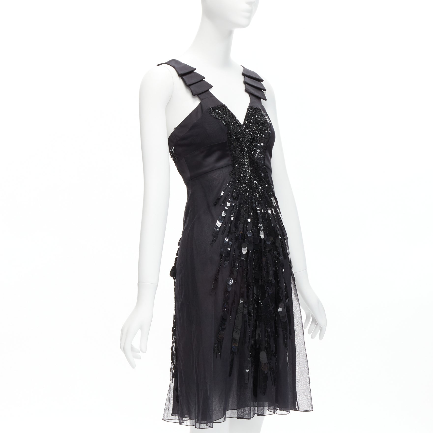 Versace Sequins Ruffle Dress - Image 6