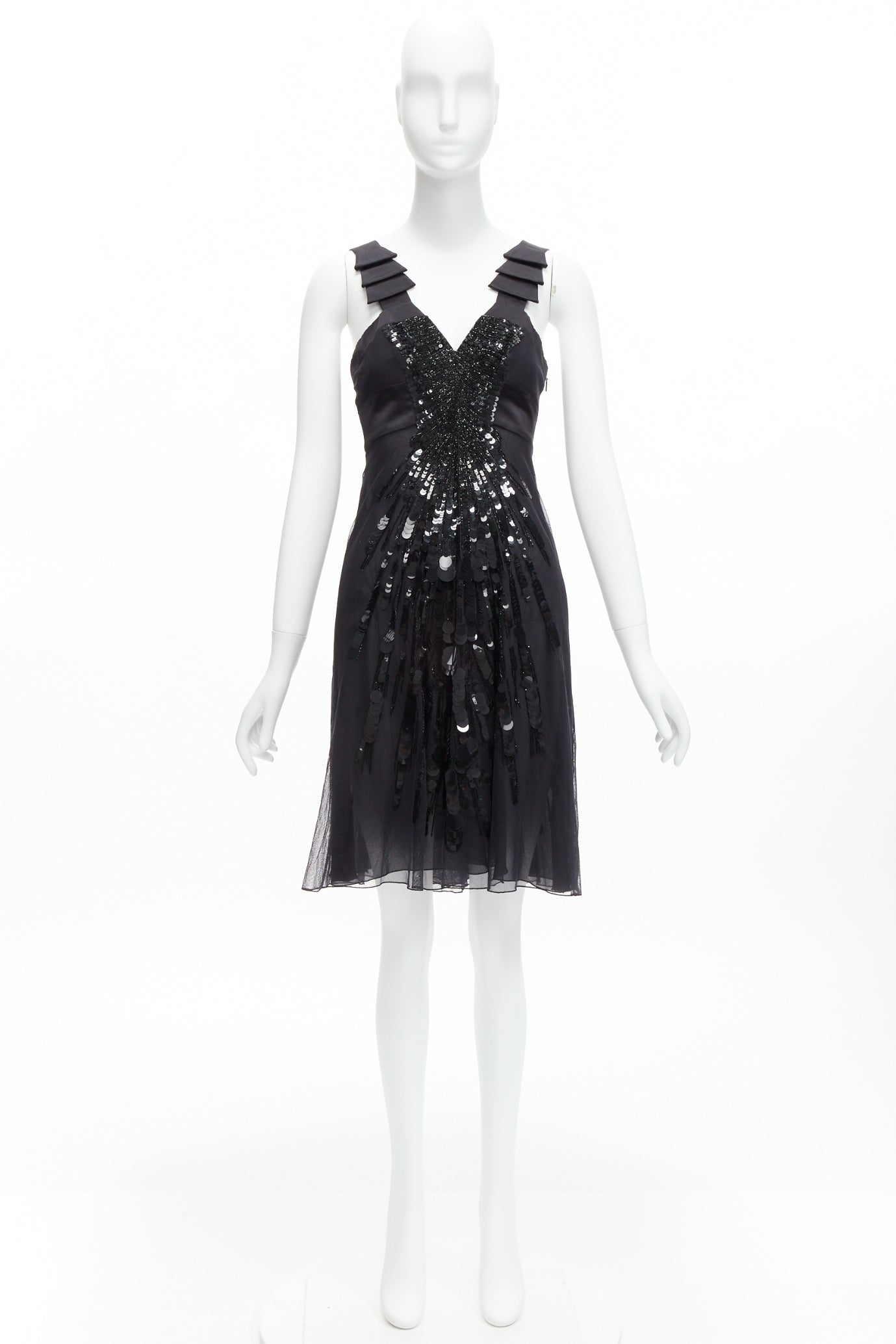 Versace Sequins Ruffle Dress - Image 13