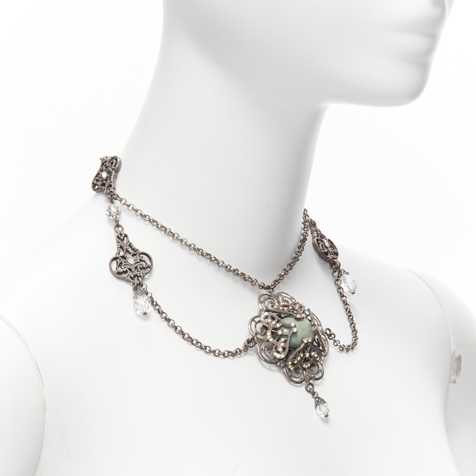 Dolce & Gabbana Baroque Chandelier Necklace - Image 6