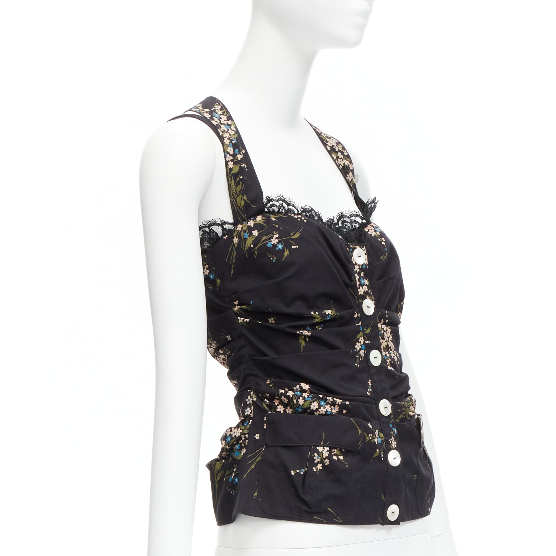 Dolce & Gabbana Floral Lace Corset - Image 6
