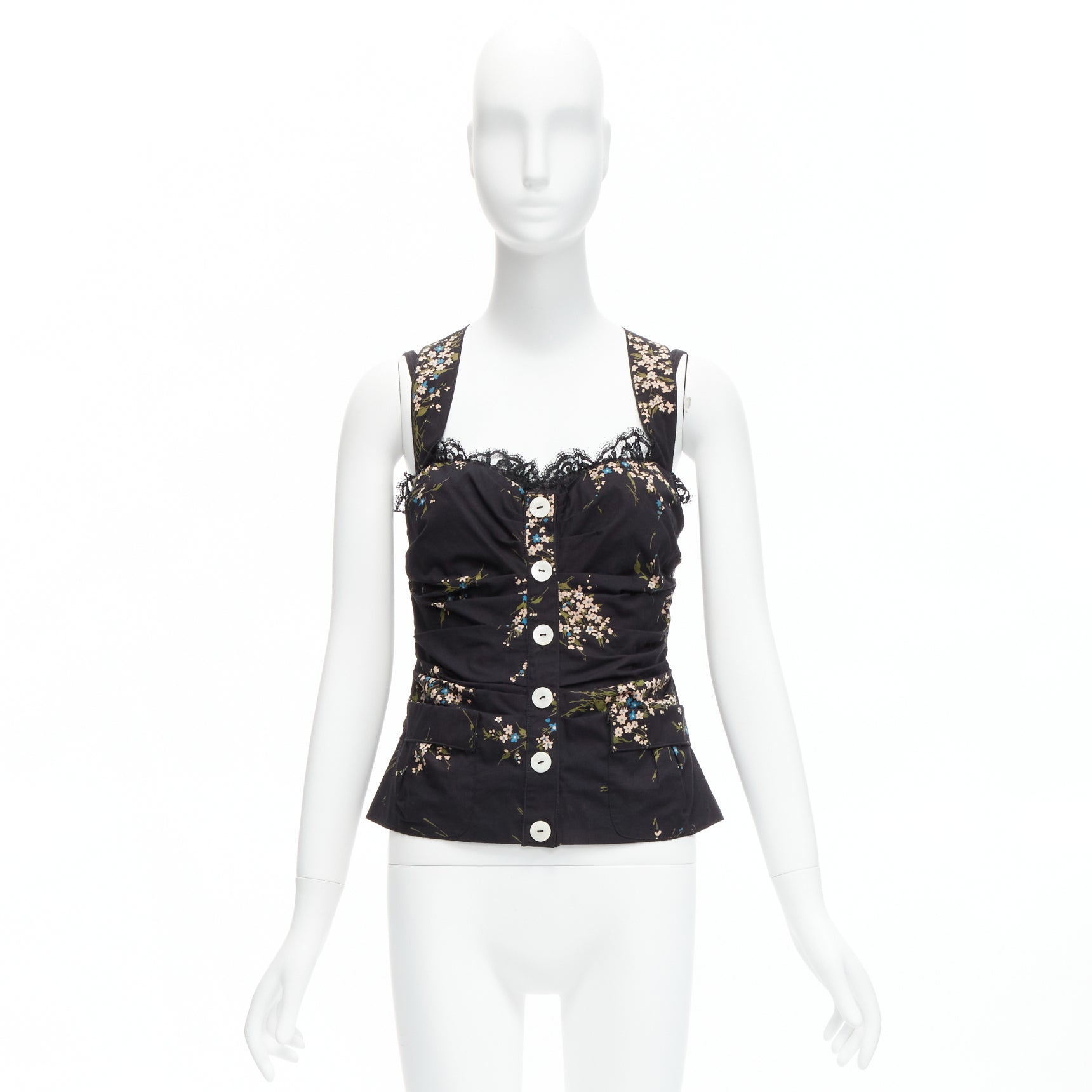 Dolce & Gabbana Floral Lace Corset - Image 12