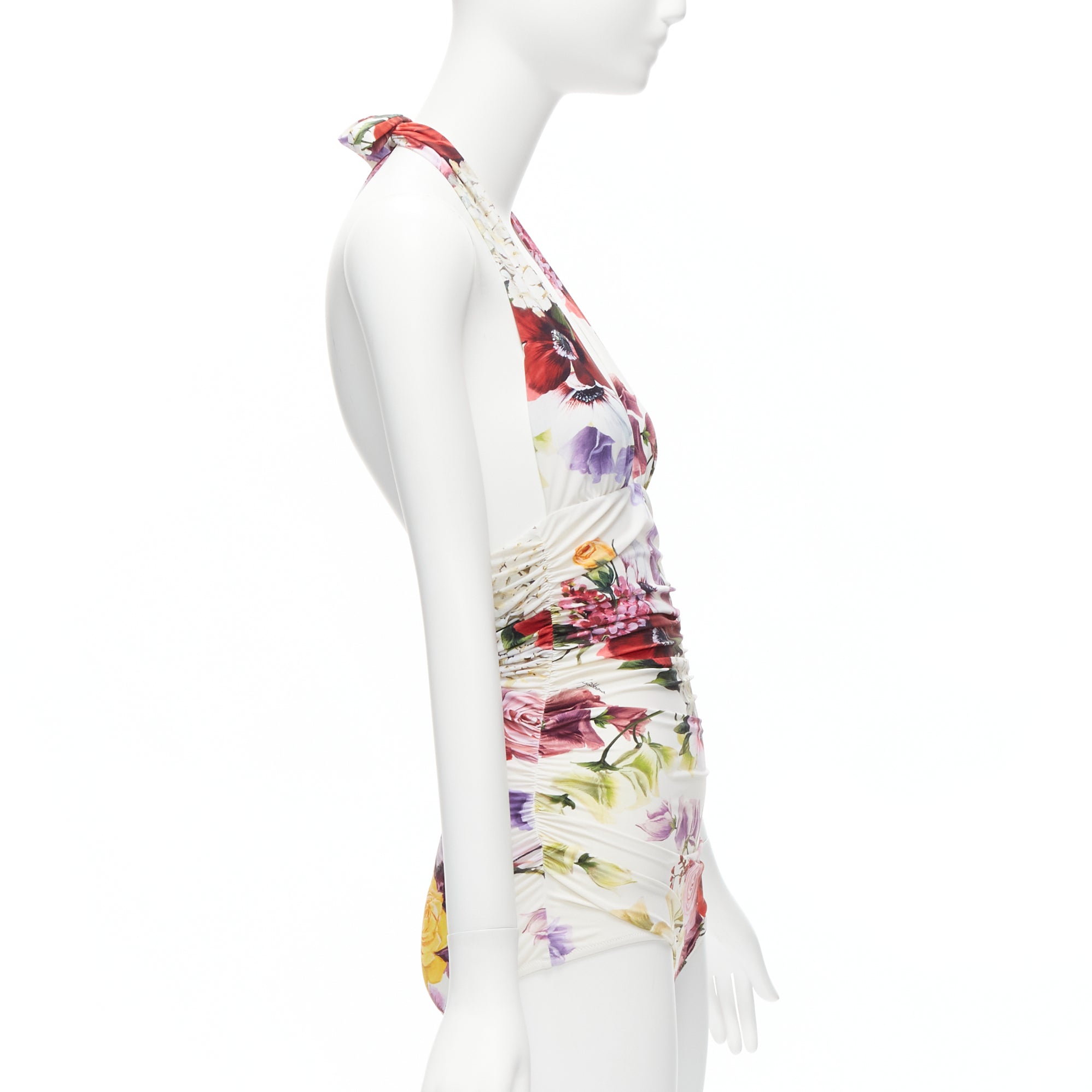 Dolce & Gabbana Floral Ruched Swimsuit - 4