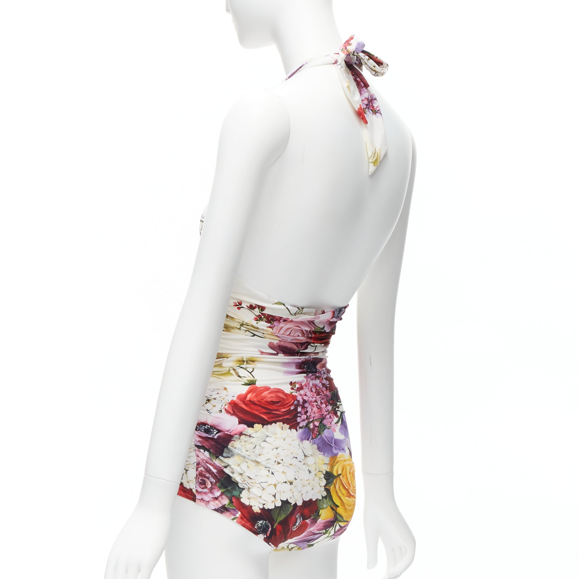 Dolce & Gabbana Floral Ruched Swimsuit - Detail 1