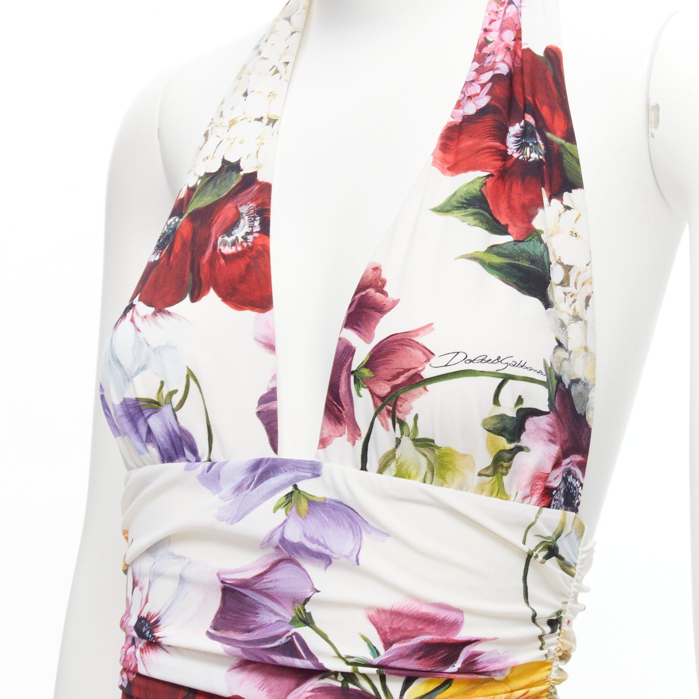 Dolce & Gabbana Floral Ruched Swimsuit - Detail 2