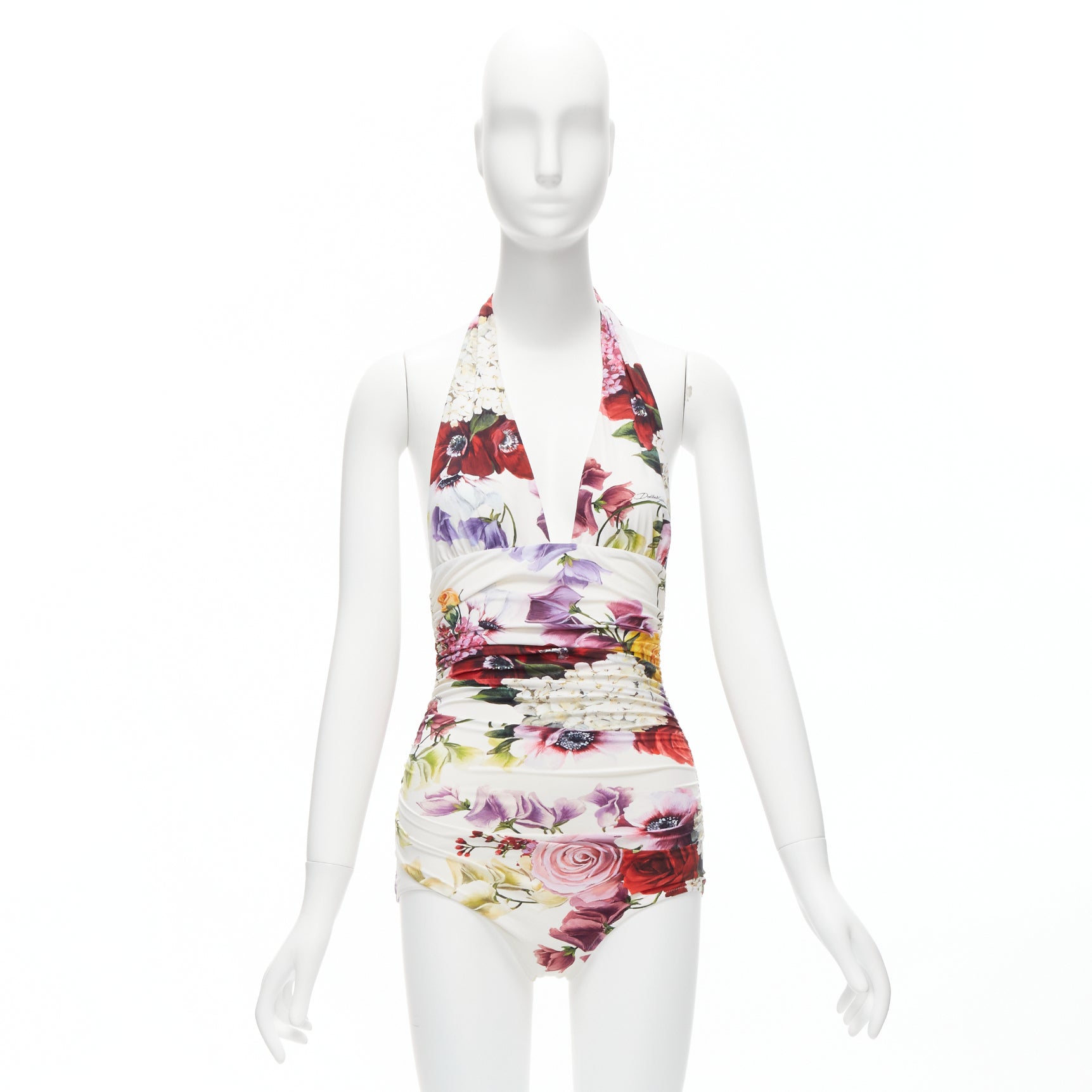 Dolce & Gabbana Floral Ruched Swimsuit - Image 12