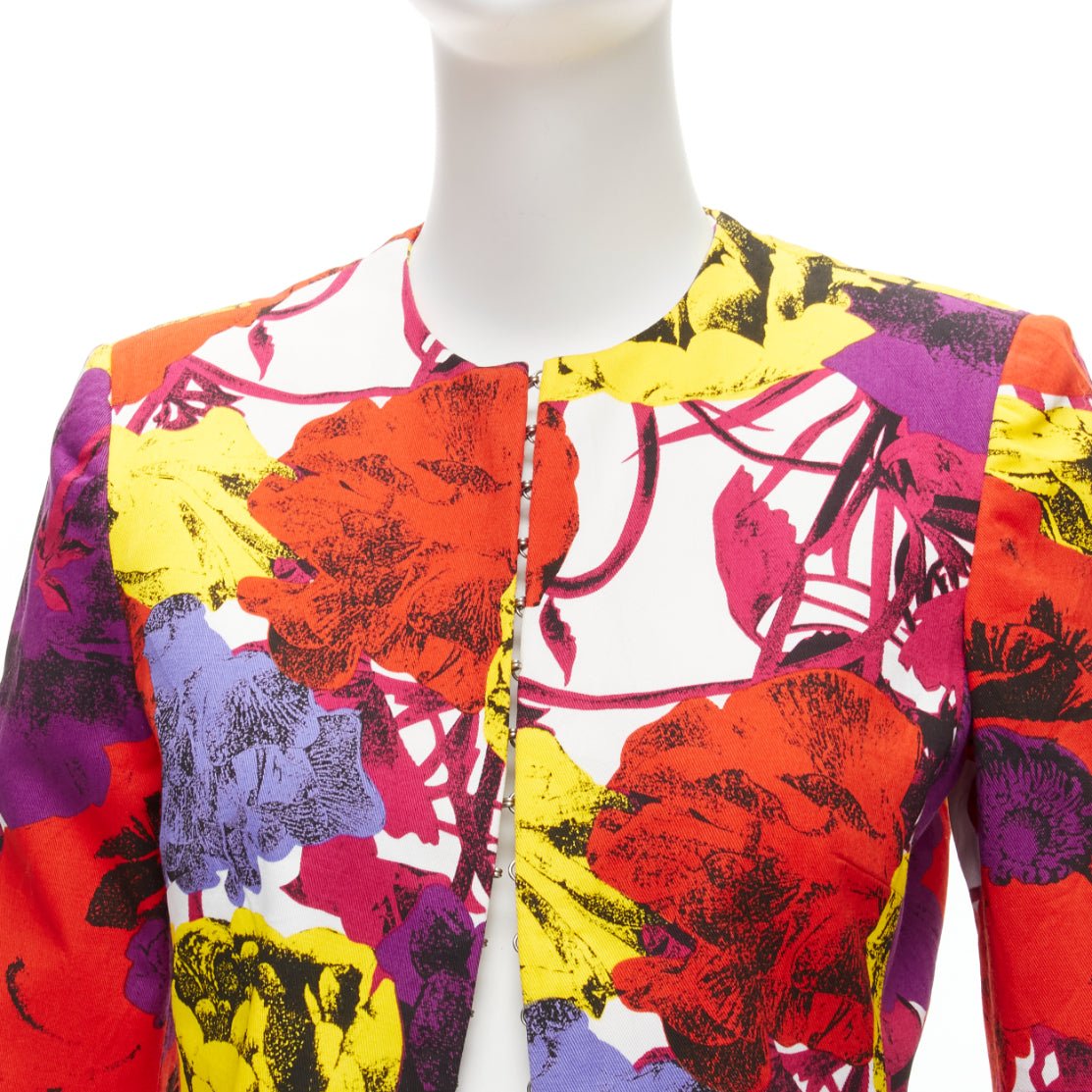 Gianni Versace Rose Print Cropped Jacket - Image 10