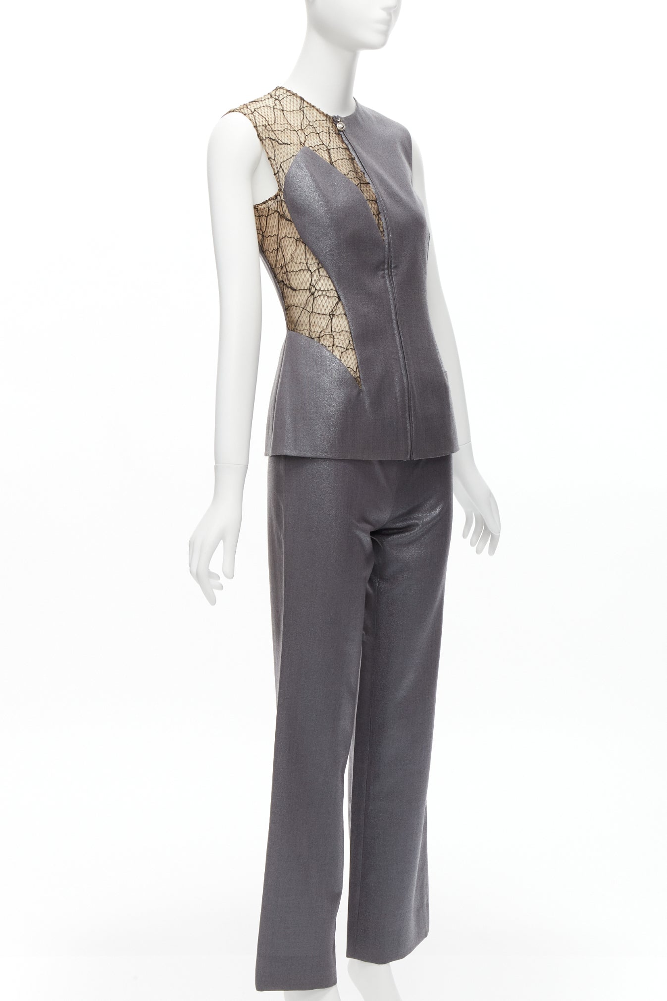 Gianni Versace Lace Vest Pants - 4