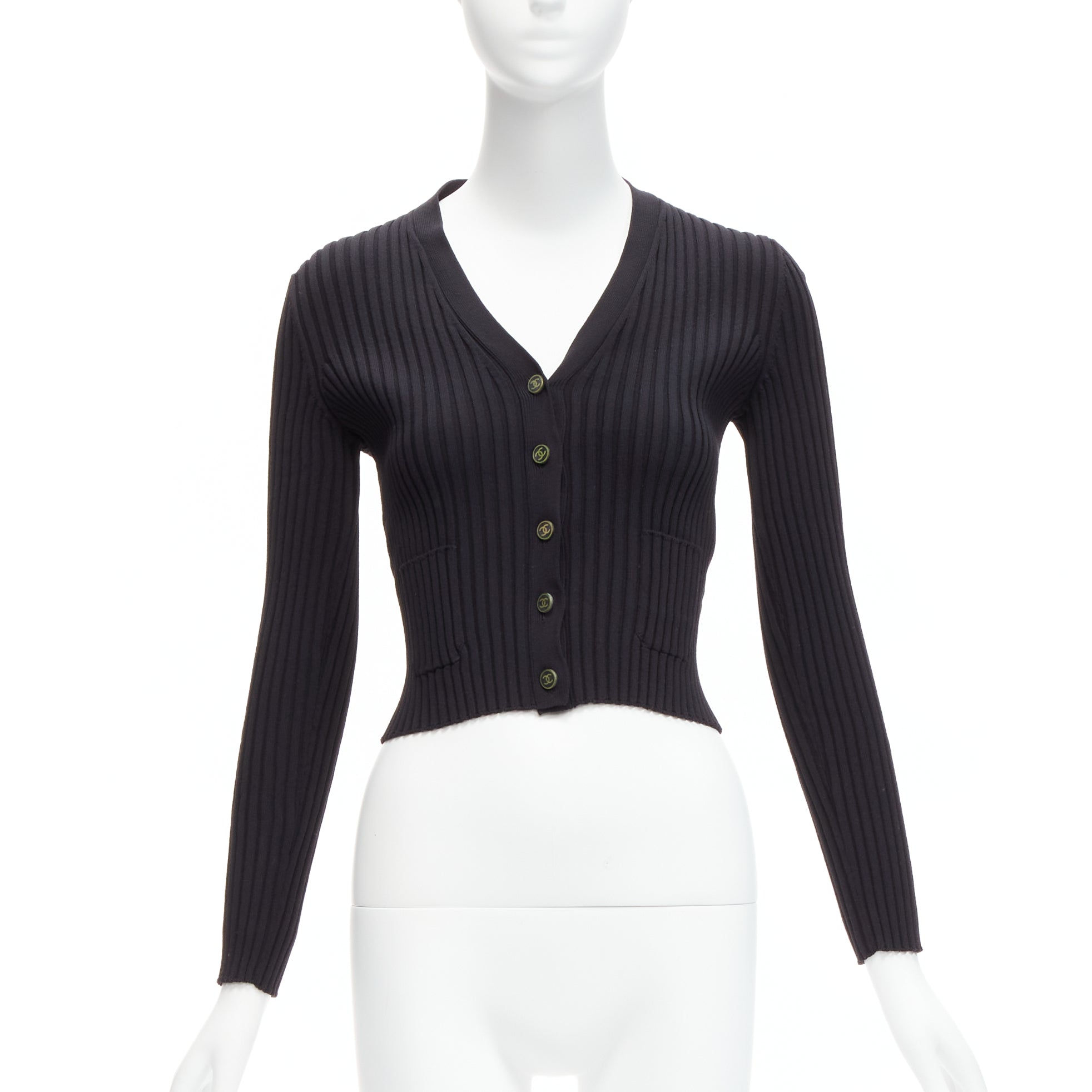 Chanel Gold Button Cardigan